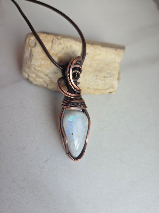 Rainbow Moonstone Necklace 🌈🌙