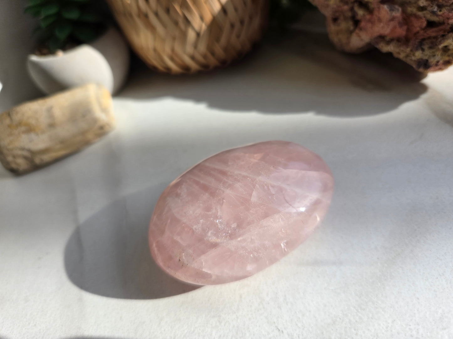 Rose Quartz Palm Stone 🌹