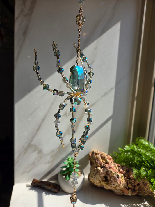 Labradorite Spider Suncatcher VOL2 💙🕷