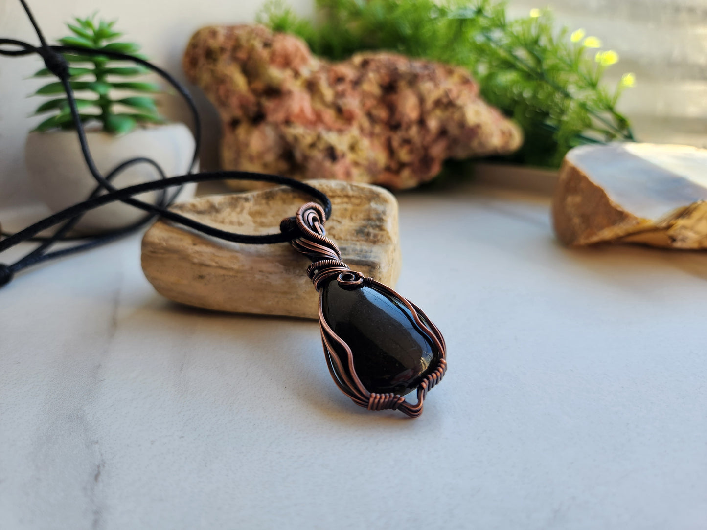 Golden Obsidian Necklace
