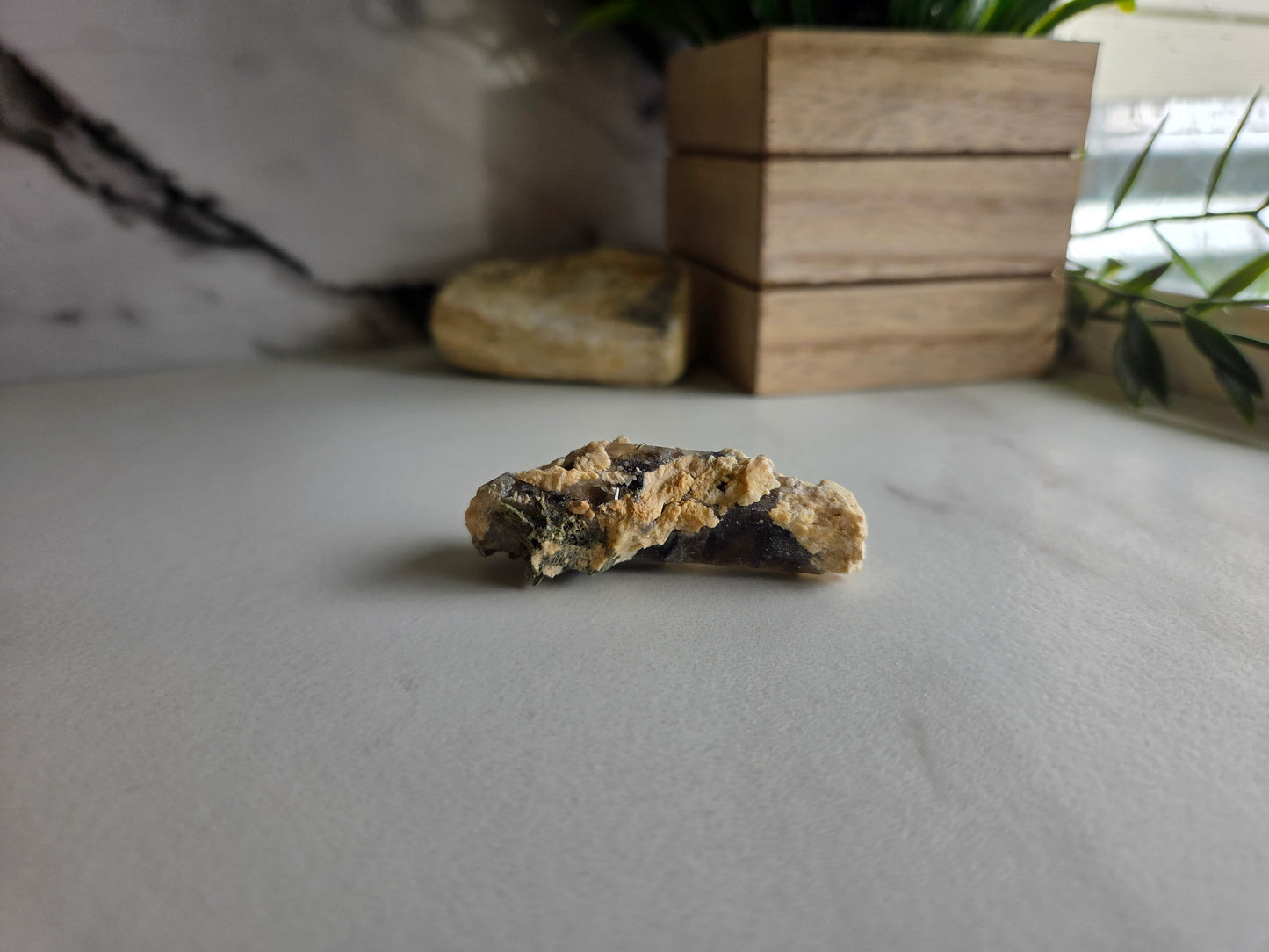 Smoky Quartz with Epidote Specimen