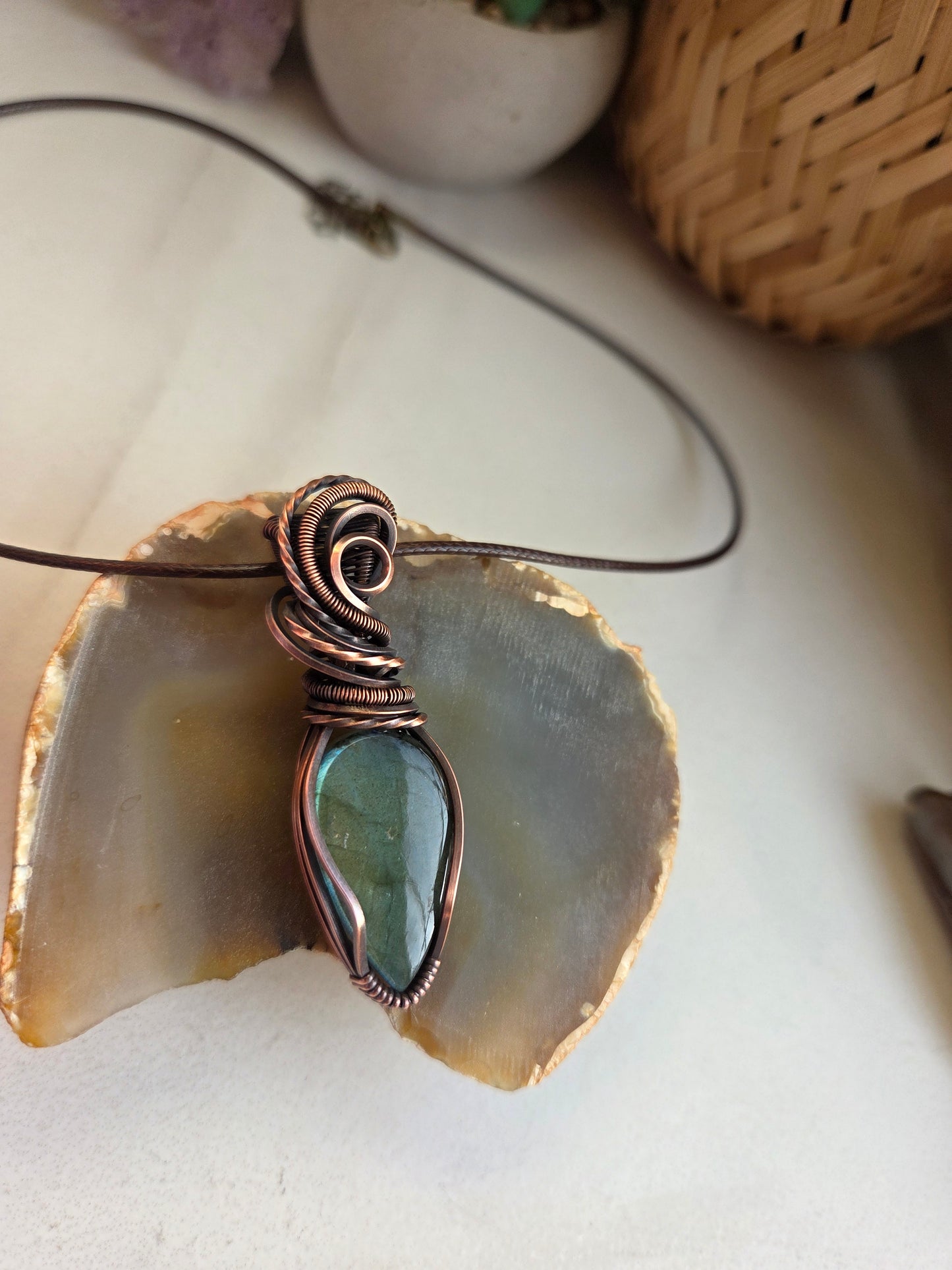 Labradorite Necklace 💙💚