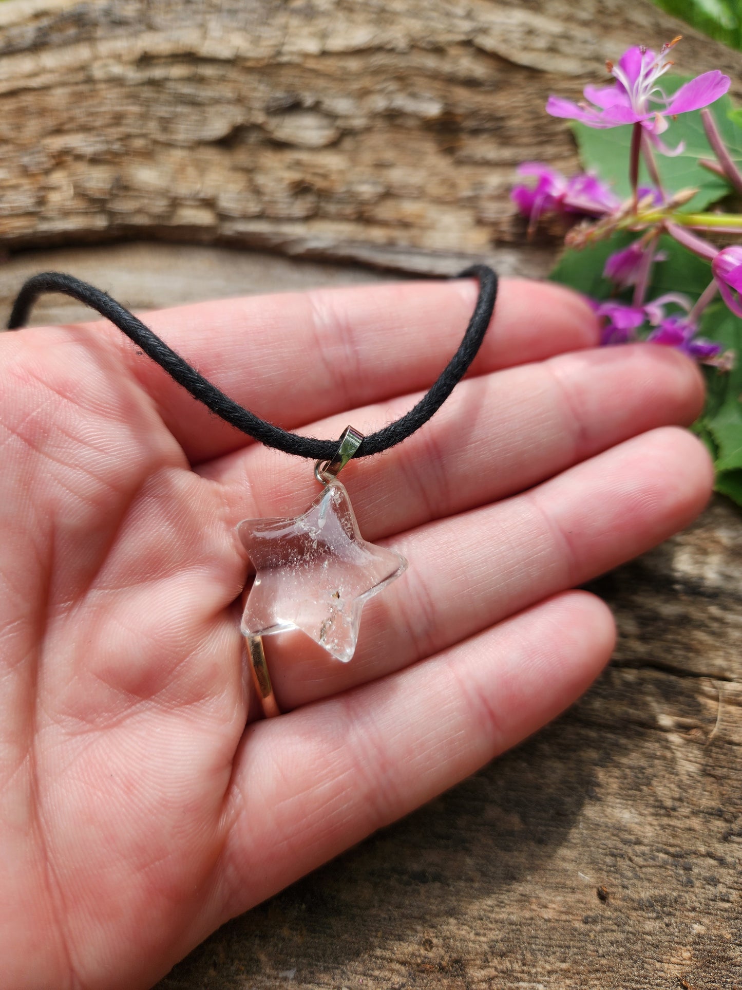 Clear Quartz Star Necklace