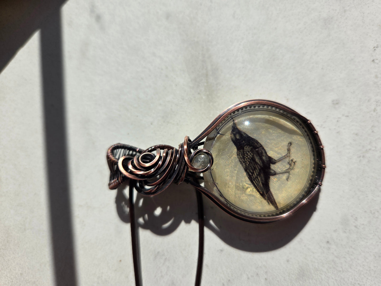 Labradorite Crow Necklace 🖤🐦‍⬛