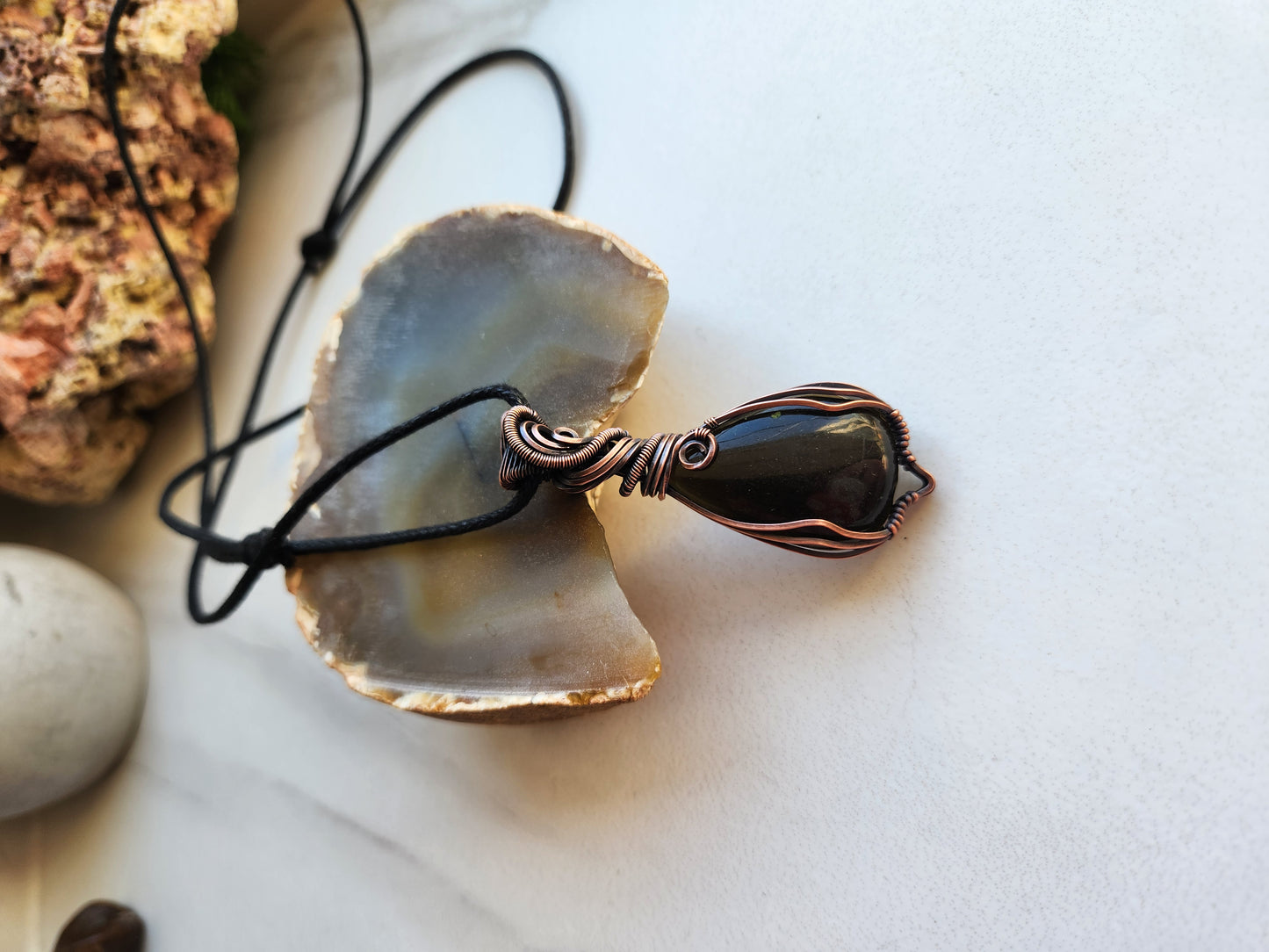 Golden Obsidian Necklace