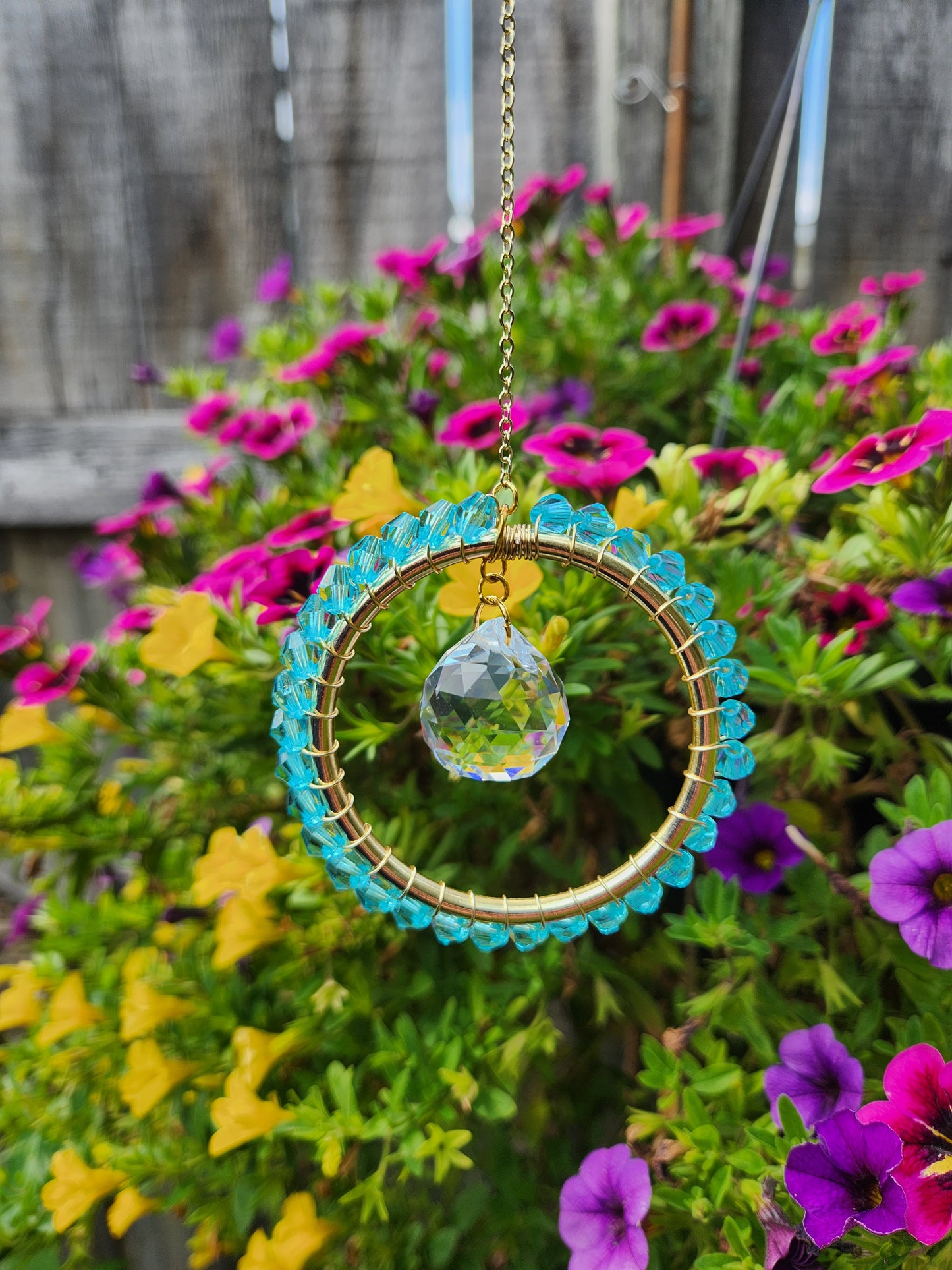 Blue Crystal Sun Catcher