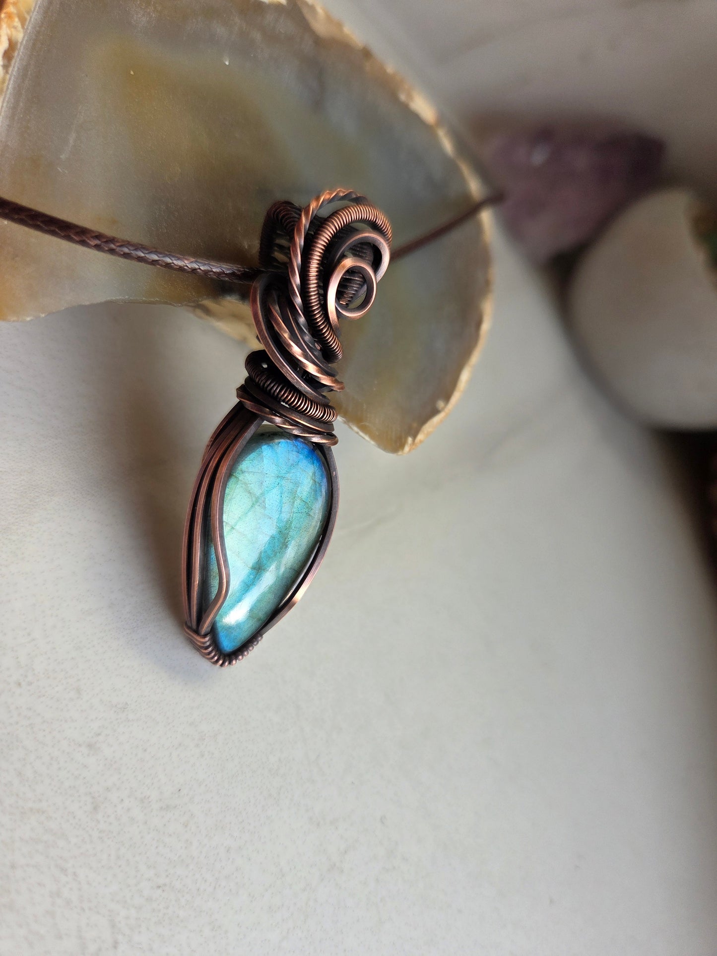 Labradorite Necklace 💙💚