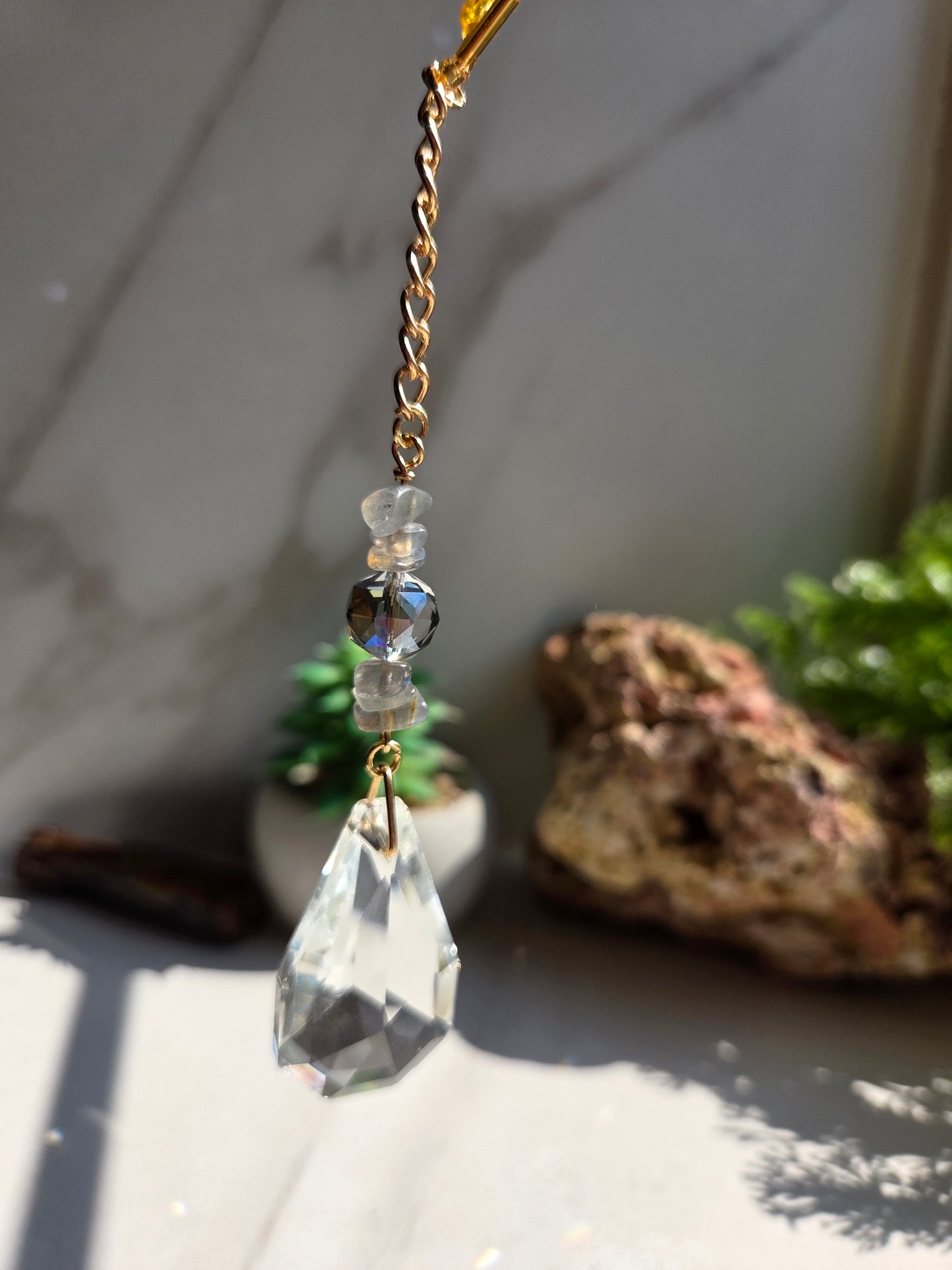 Labradorite Spider Suncatcher 🕷 🌌