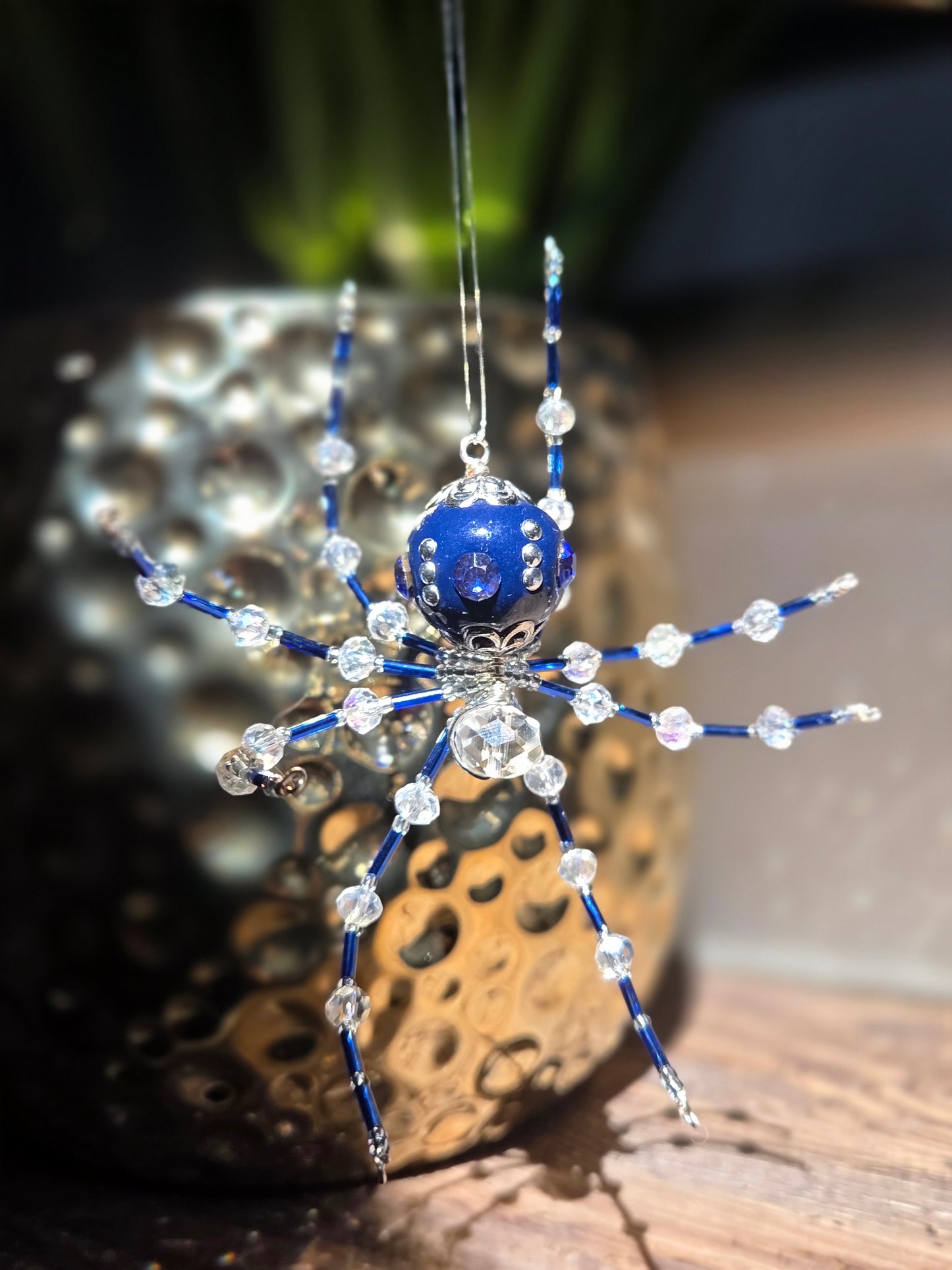 Beaded Sparkle Spider 💙 Dark Blue