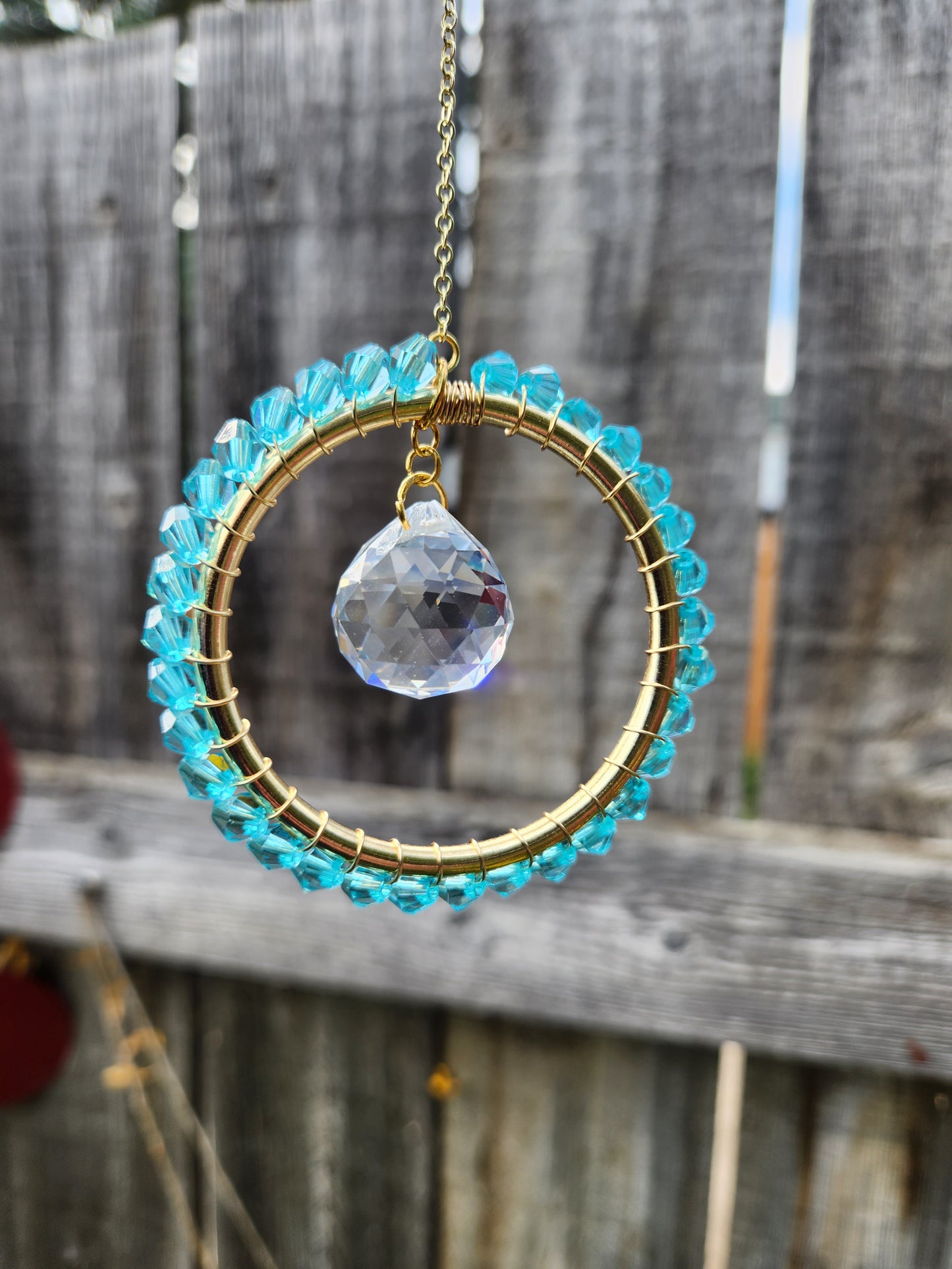 Blue Crystal Sun Catcher