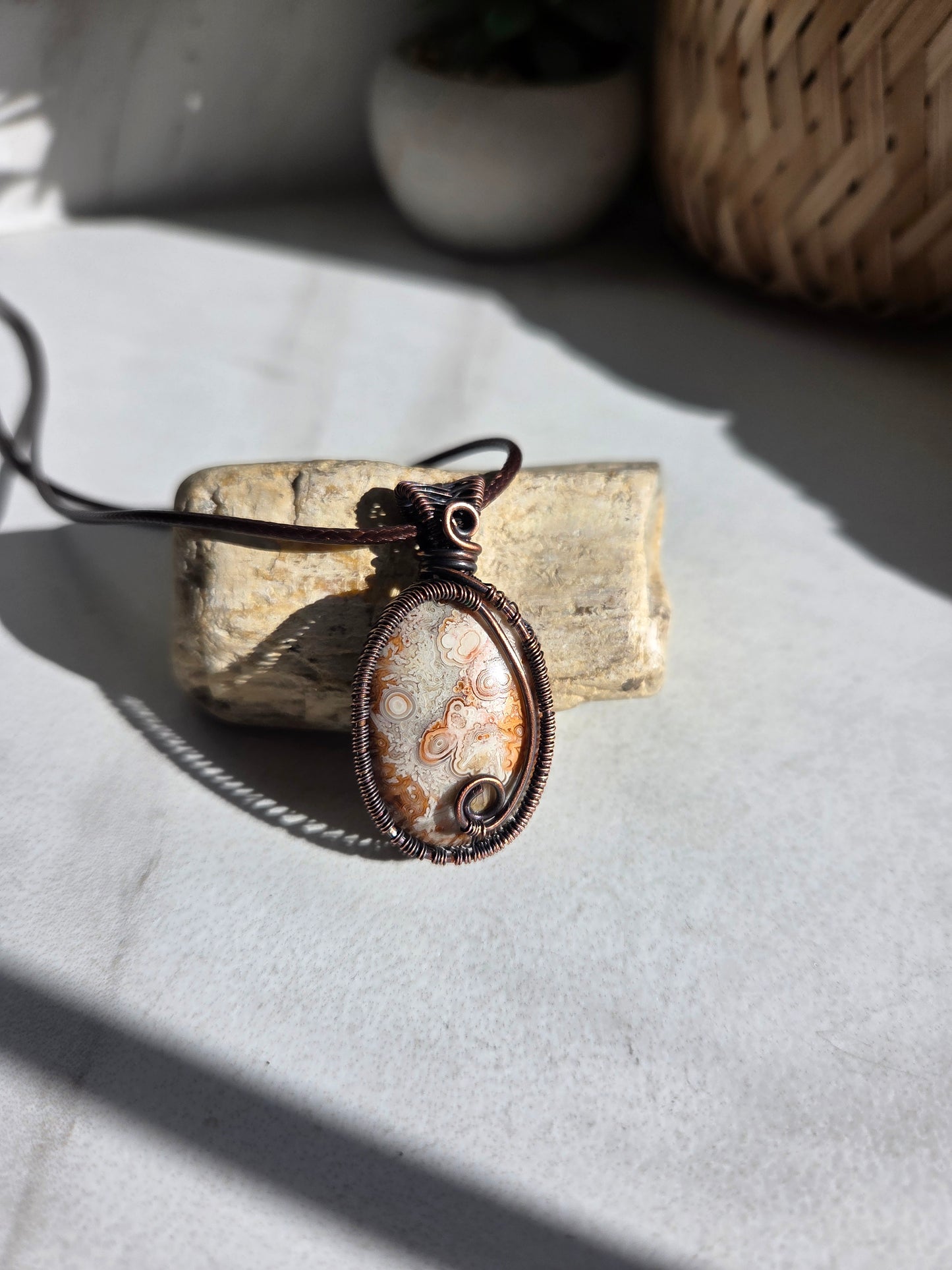 Desert Joy Amulet – Crazy Lace Agate Necklace 🏜