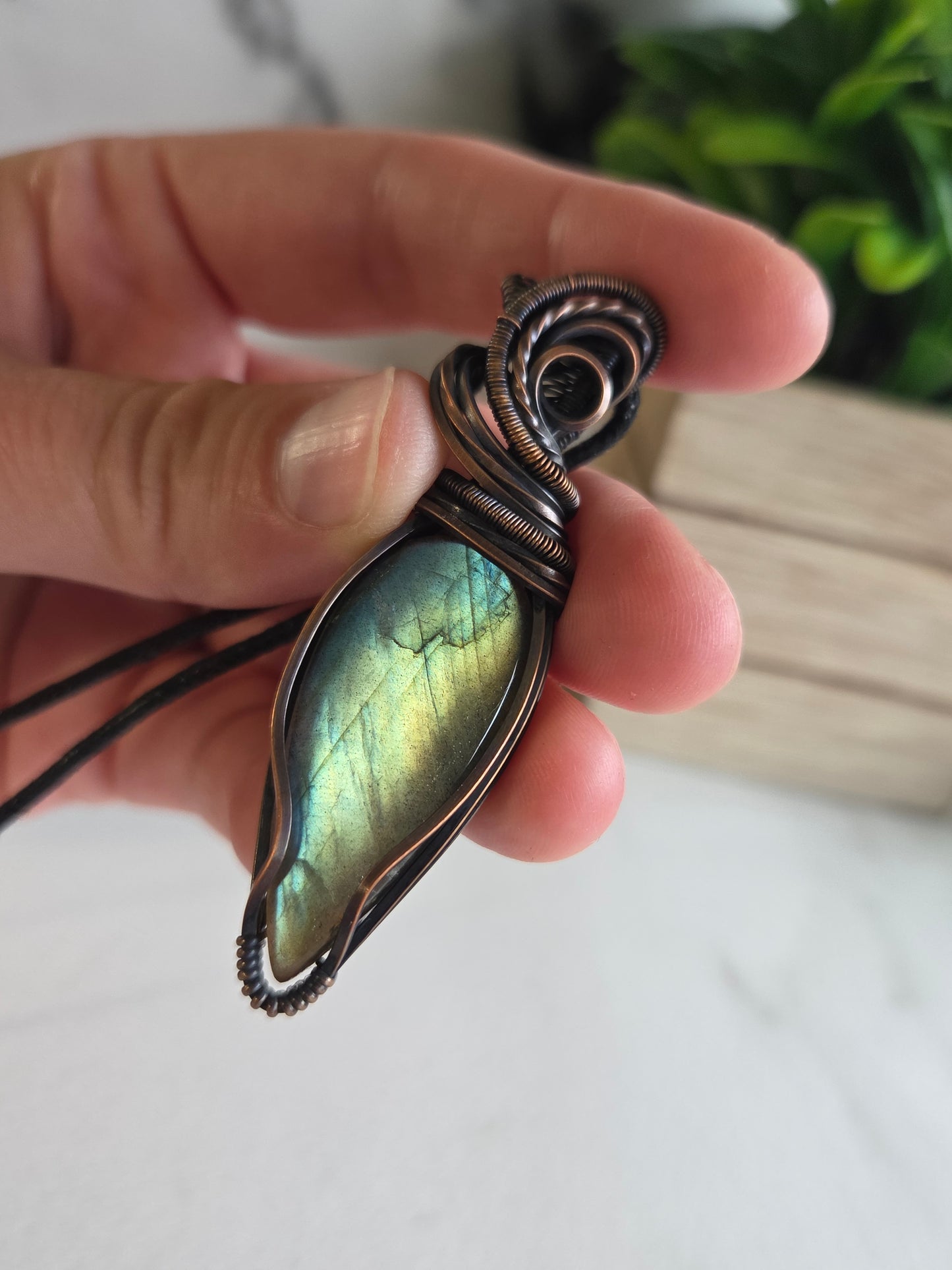 Labradorite Necklace 💙💚