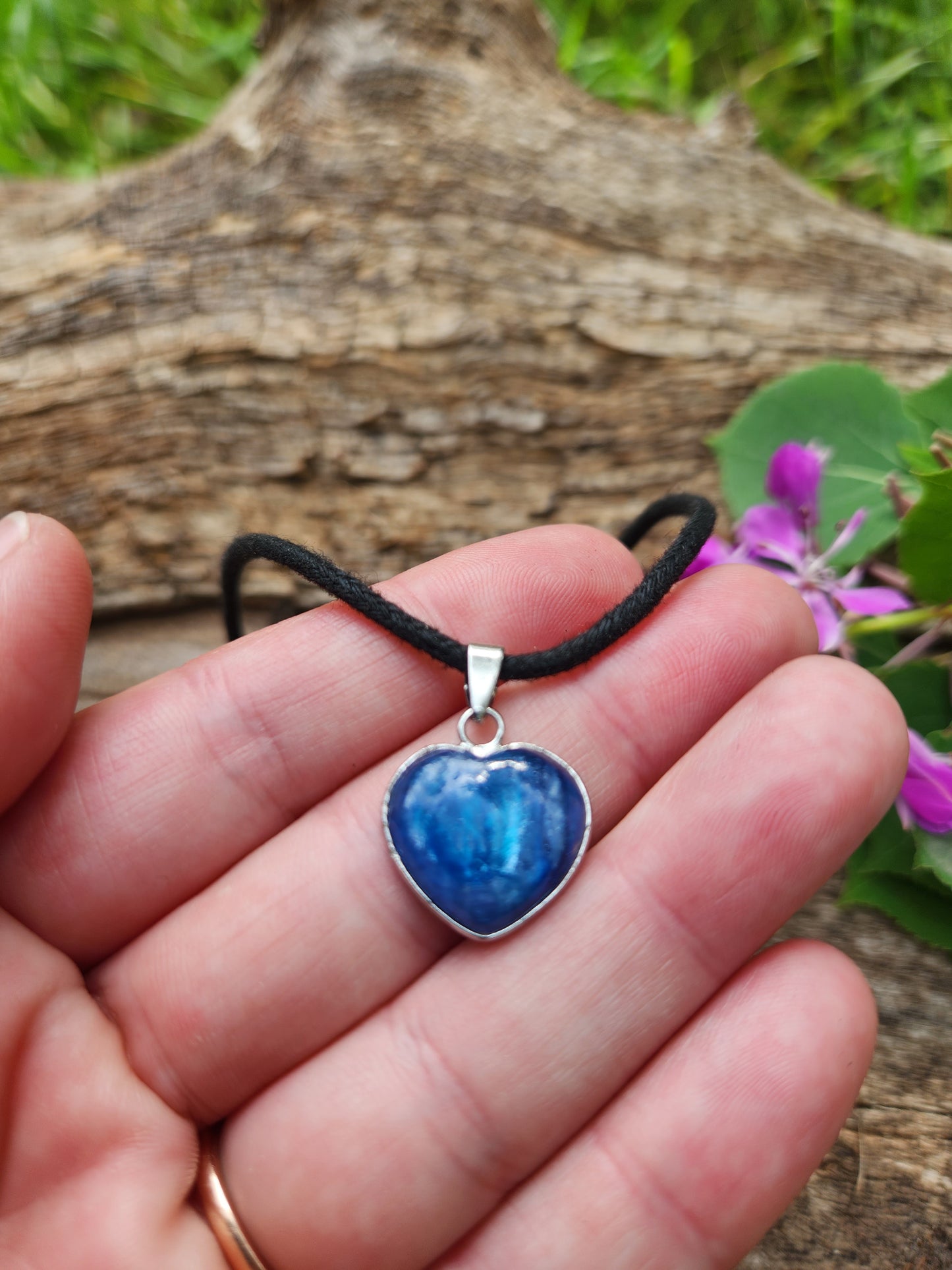 Blue Kyanite Heart Necklace