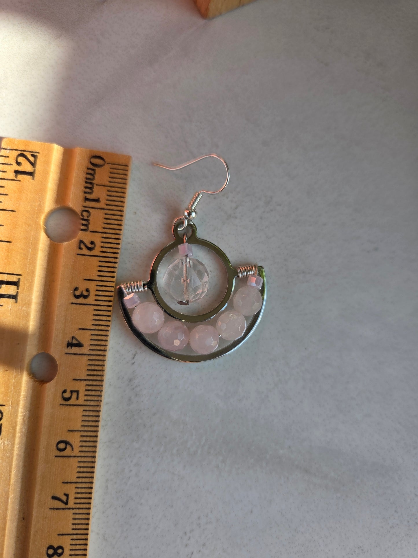 Rose Quartz Dangle Earrings 🌹