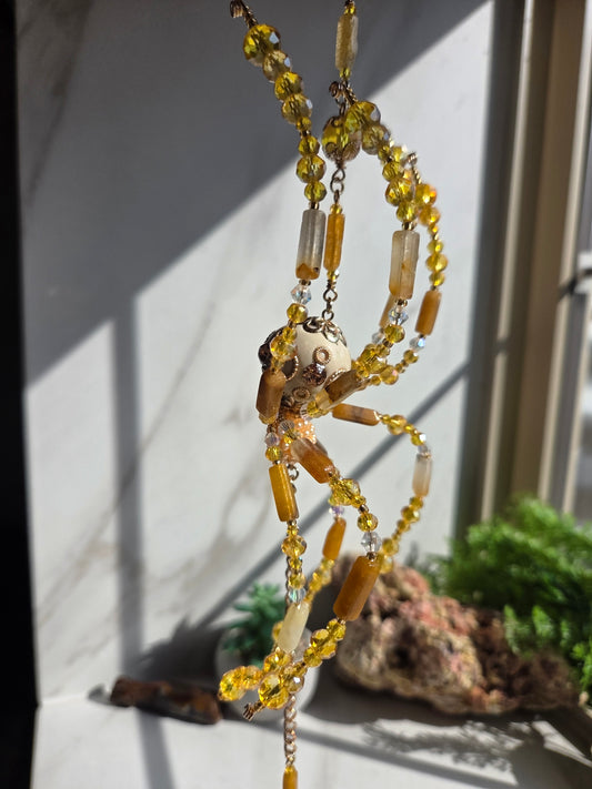 Golden Healer Spider Suncatcher 🟠🕸🕷