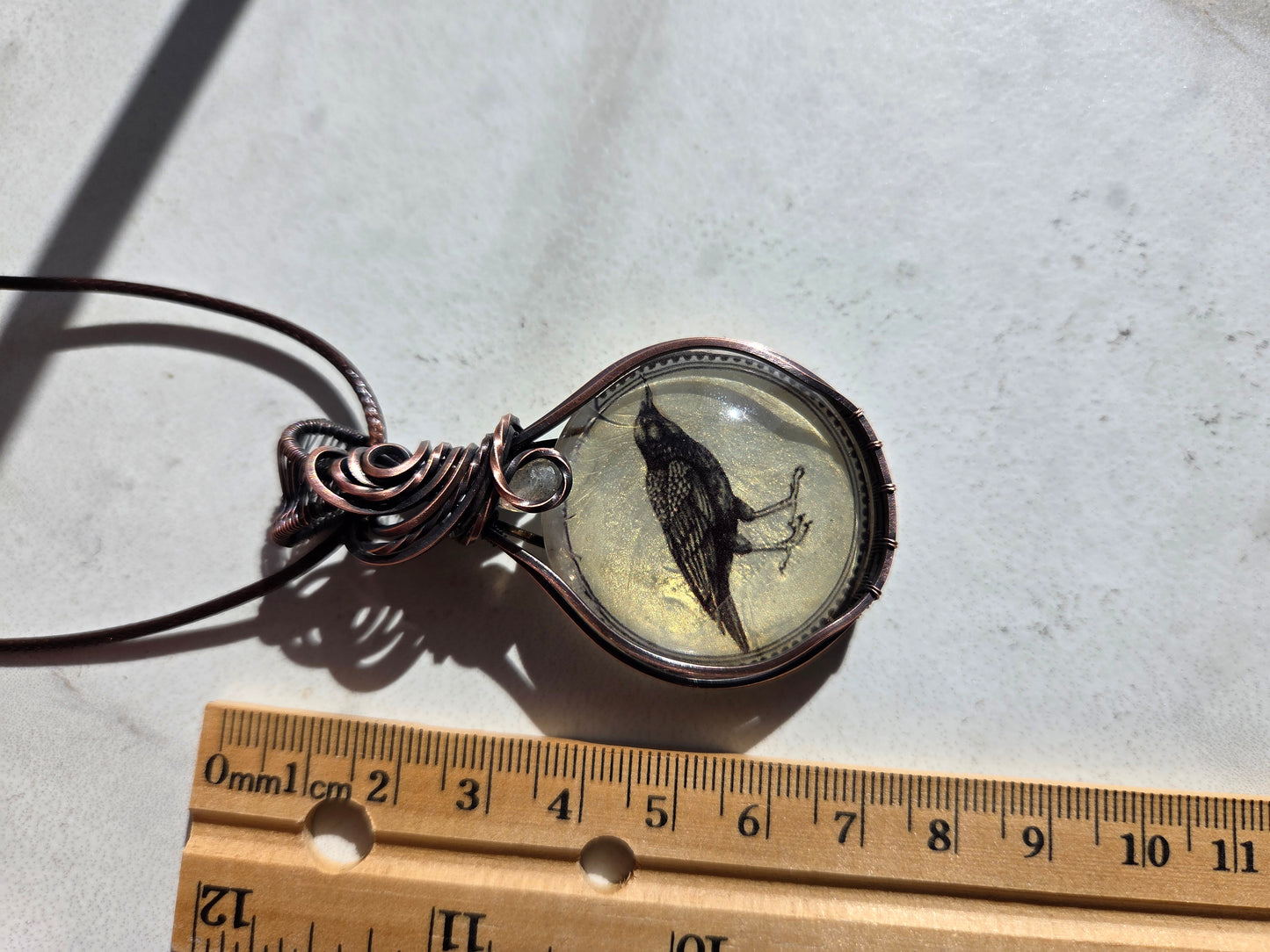Labradorite Crow Necklace 🖤🐦‍⬛