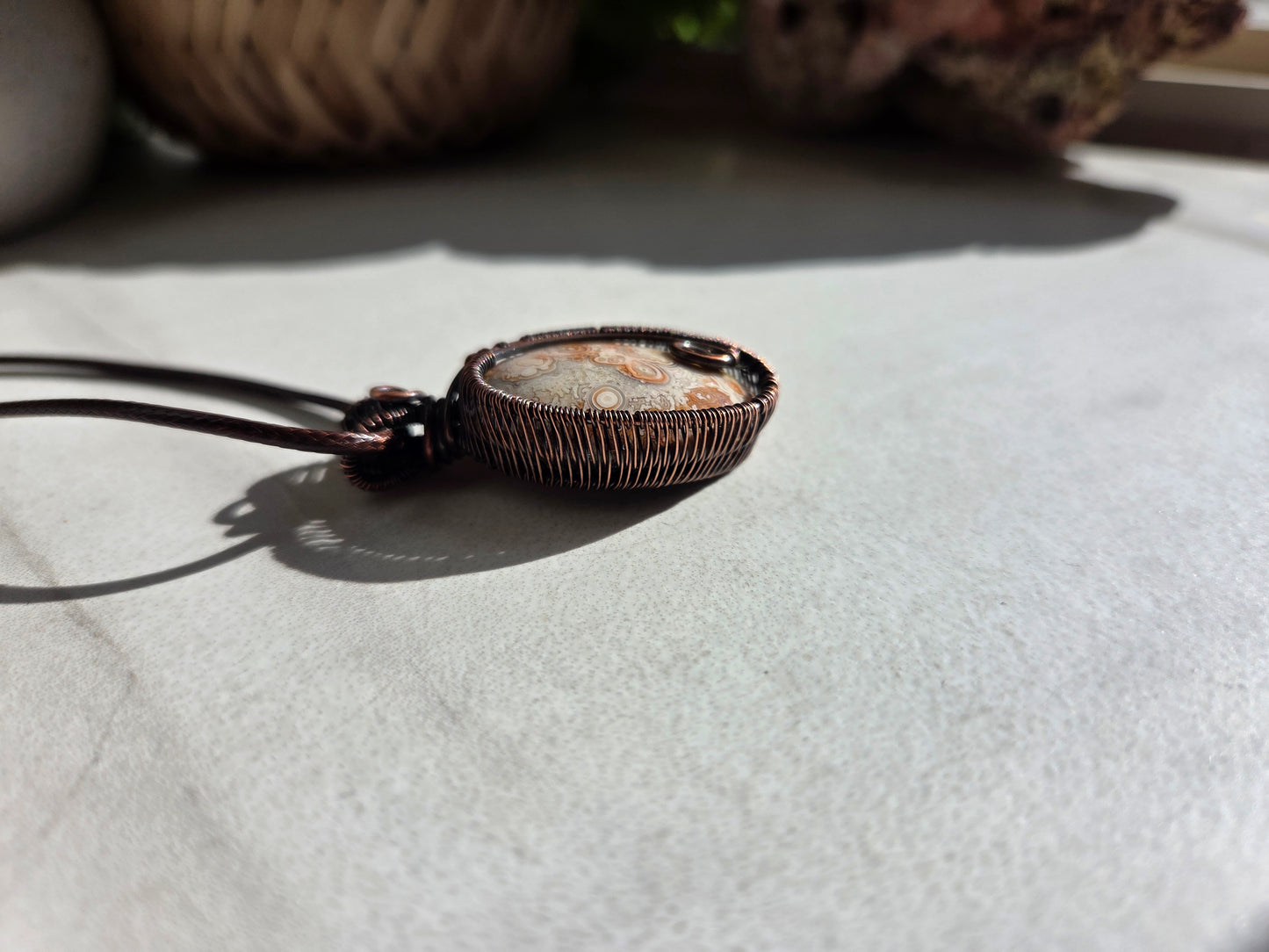 Desert Joy Amulet – Crazy Lace Agate Necklace 🏜