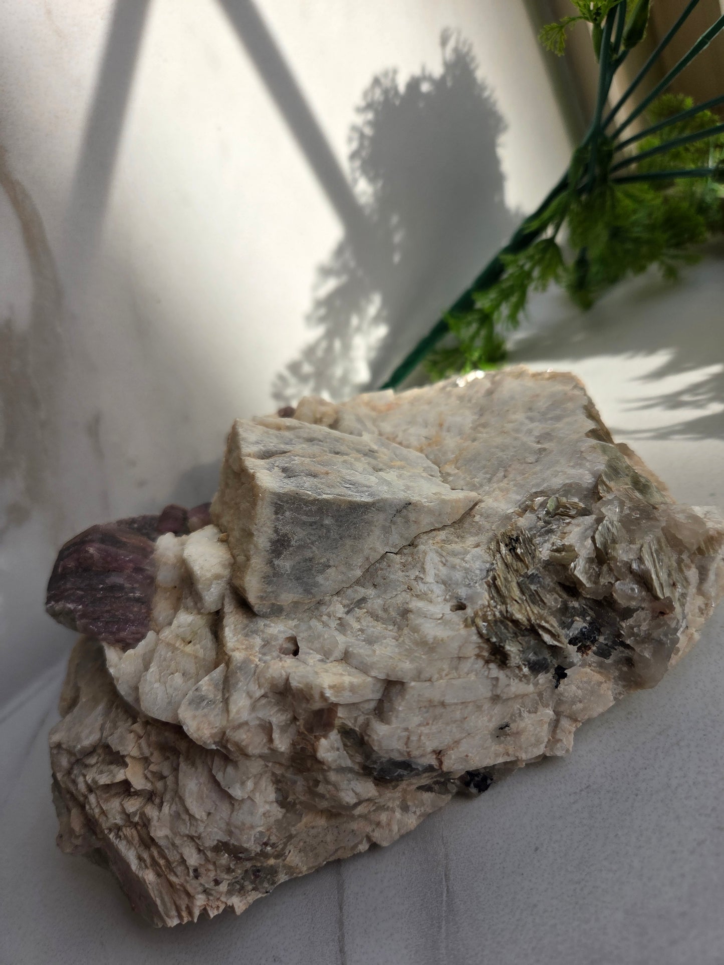 Raw Lepidolite with Clevelandite Feldspar Specimen 😍