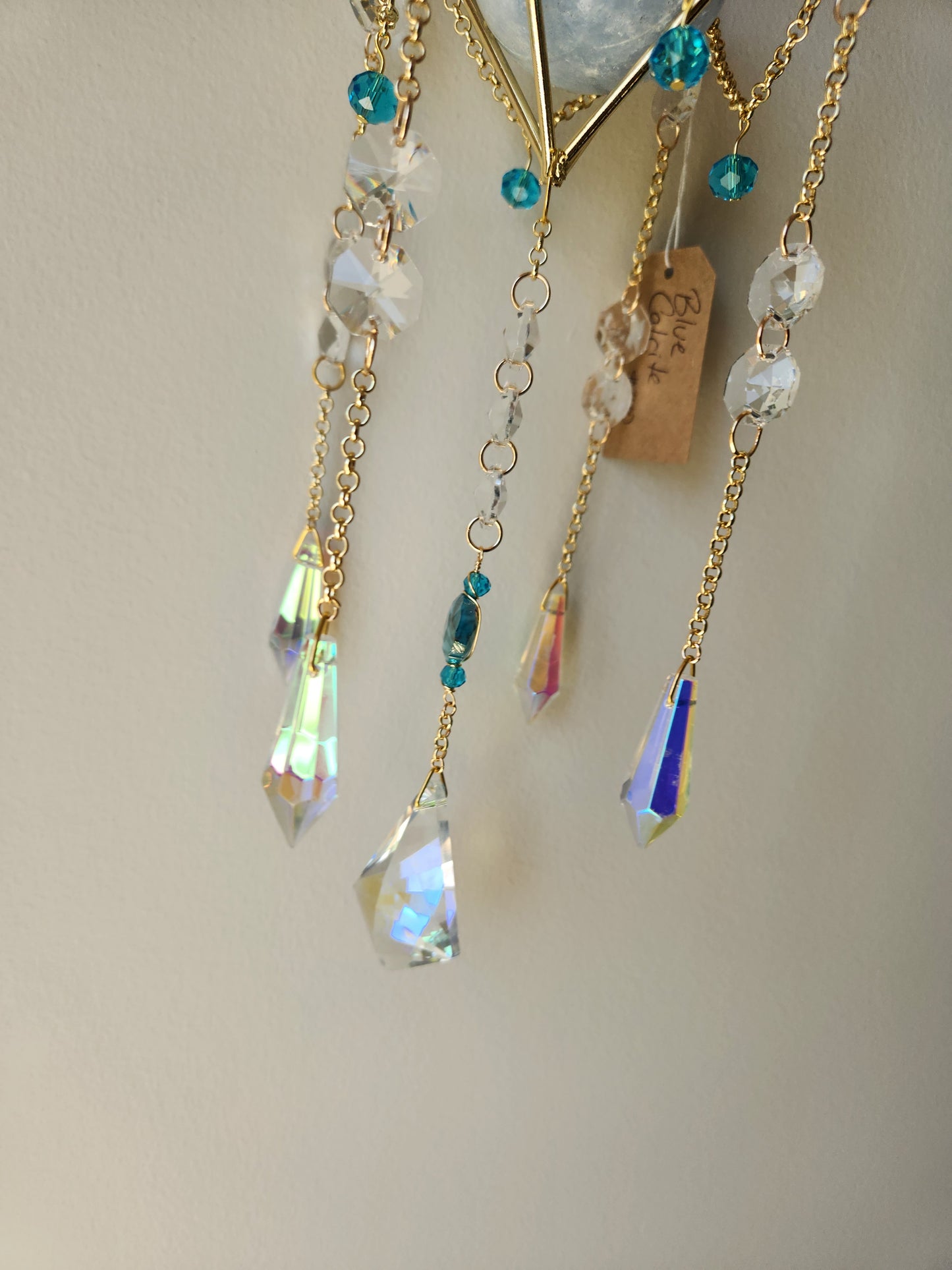 Blue Calcite Suncatcher