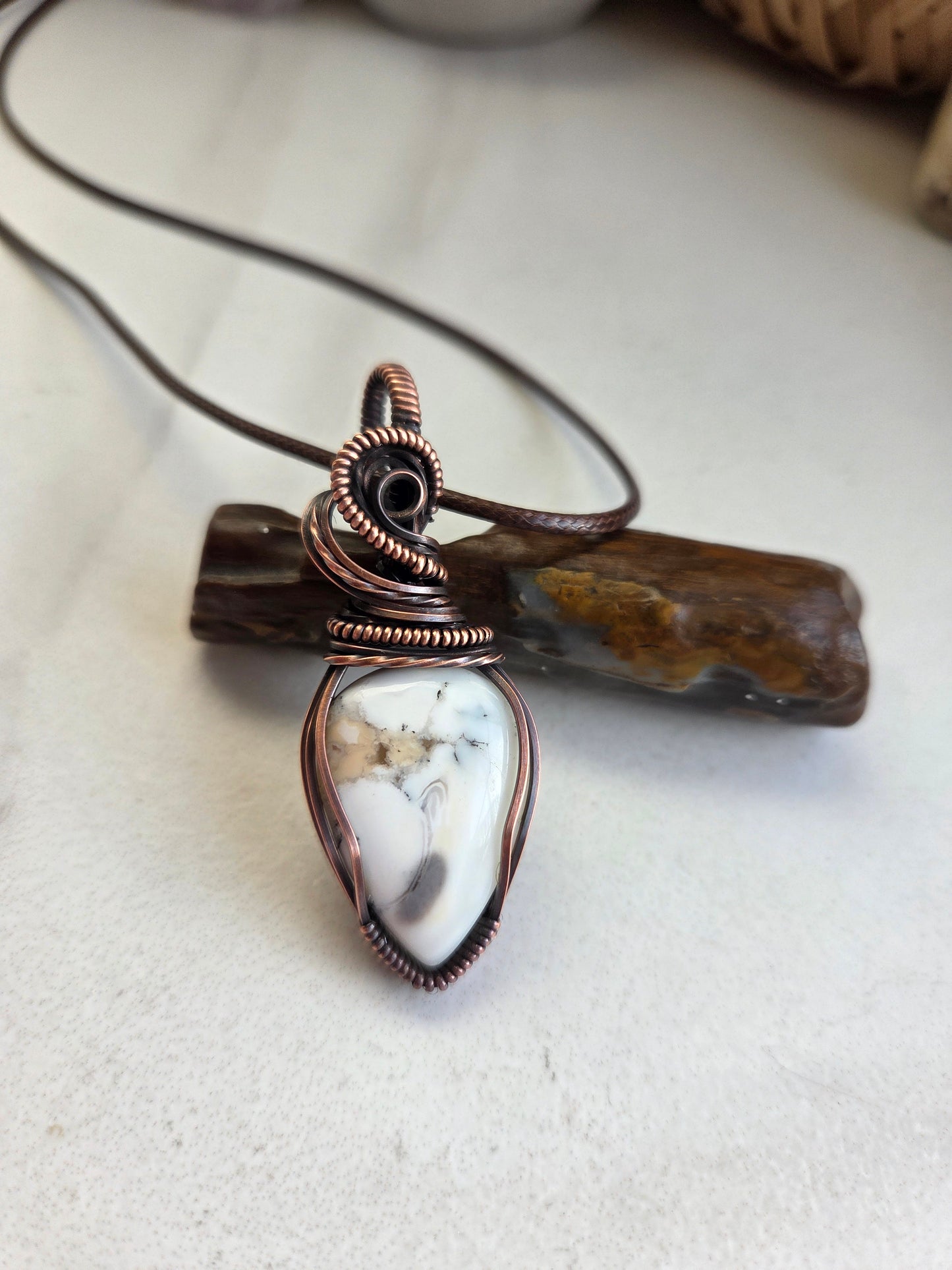 Dendritic Opal Necklace 🤍