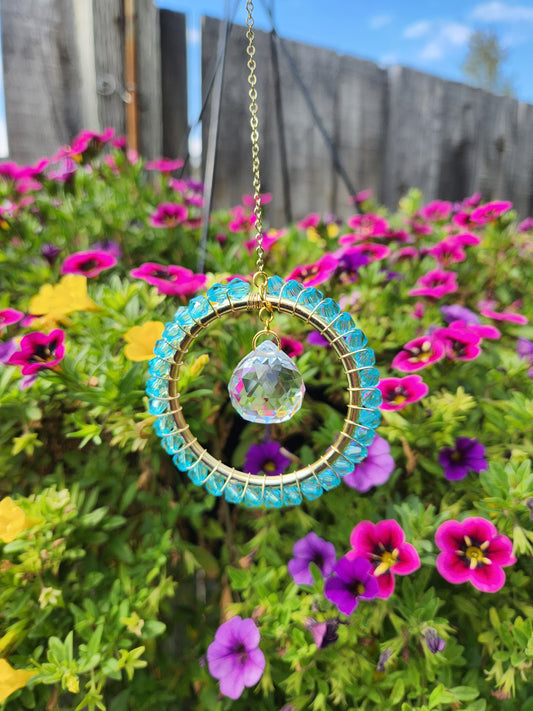 Blue Crystal Sun Catcher