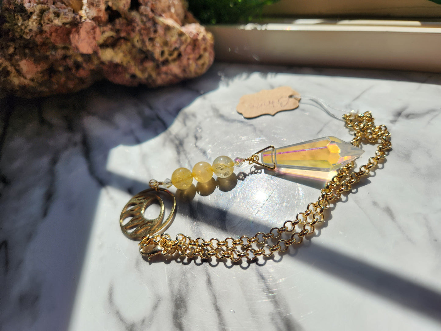 Citrine Car Charm