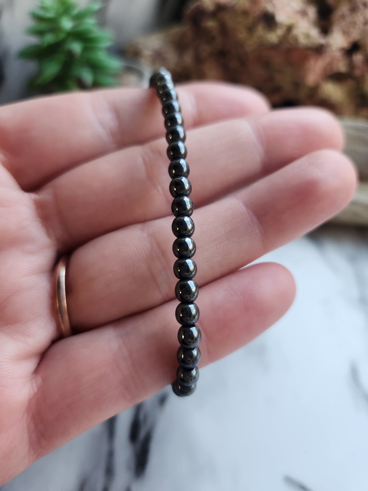 Hematite Bracelet 4mm