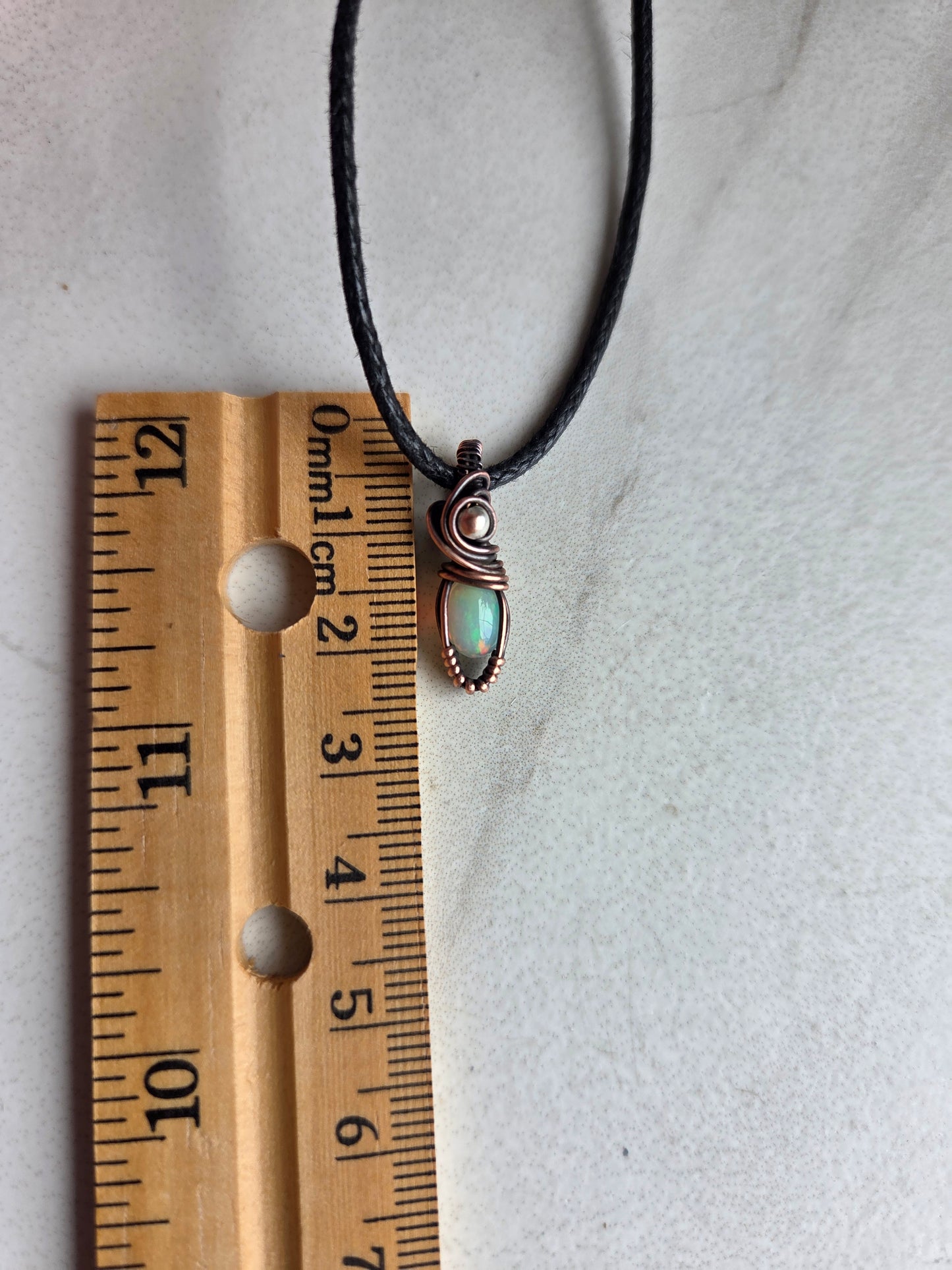 ✨ Ember Spark – Ethiopian Fire Opal Mini Necklace 🔥