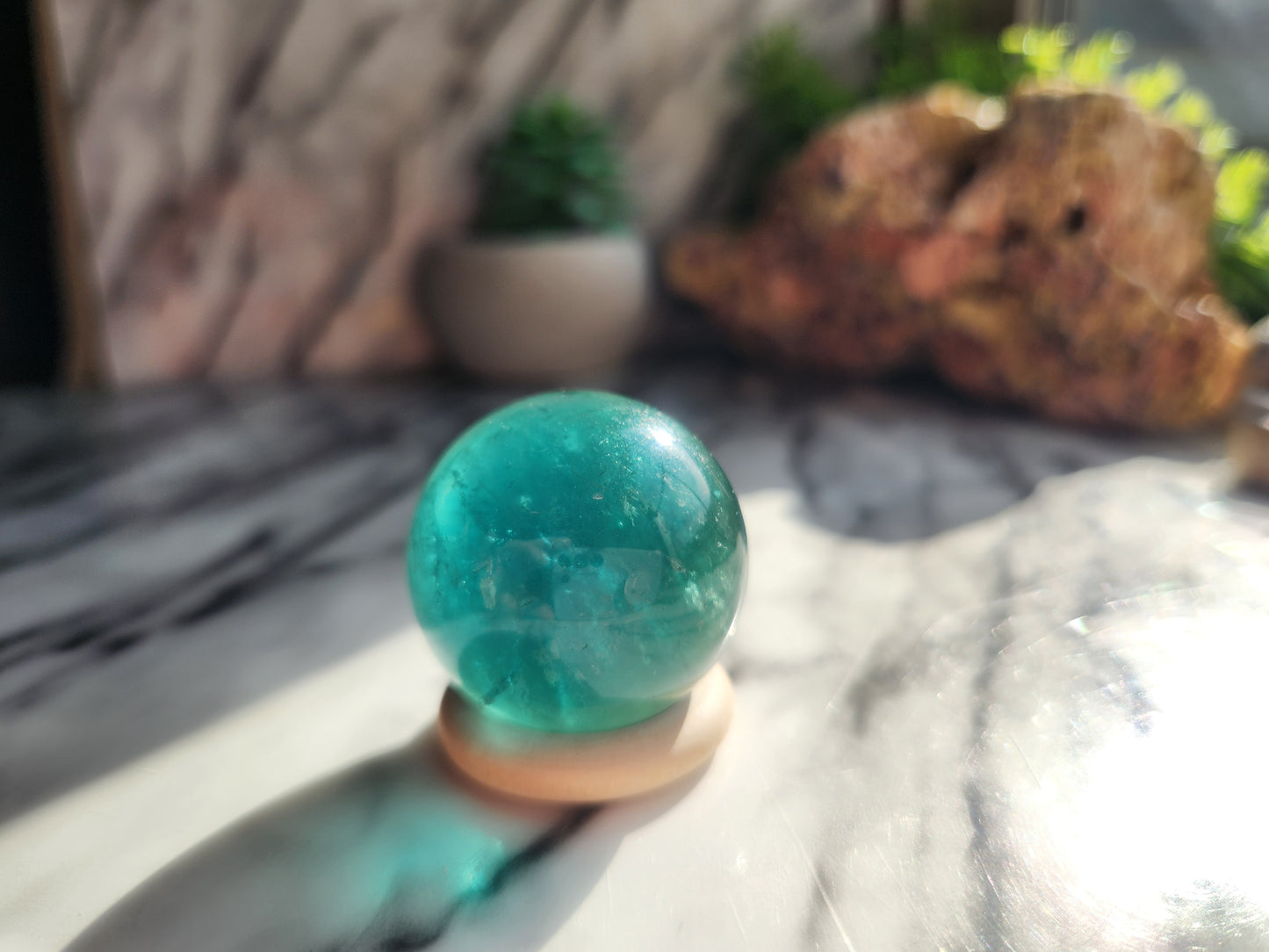 Green Fluorite Sphere