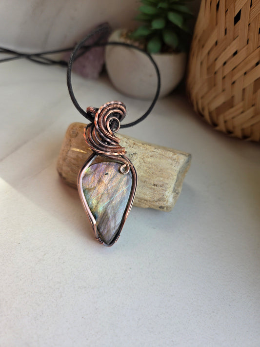 Purple Labradorite Necklace 💜