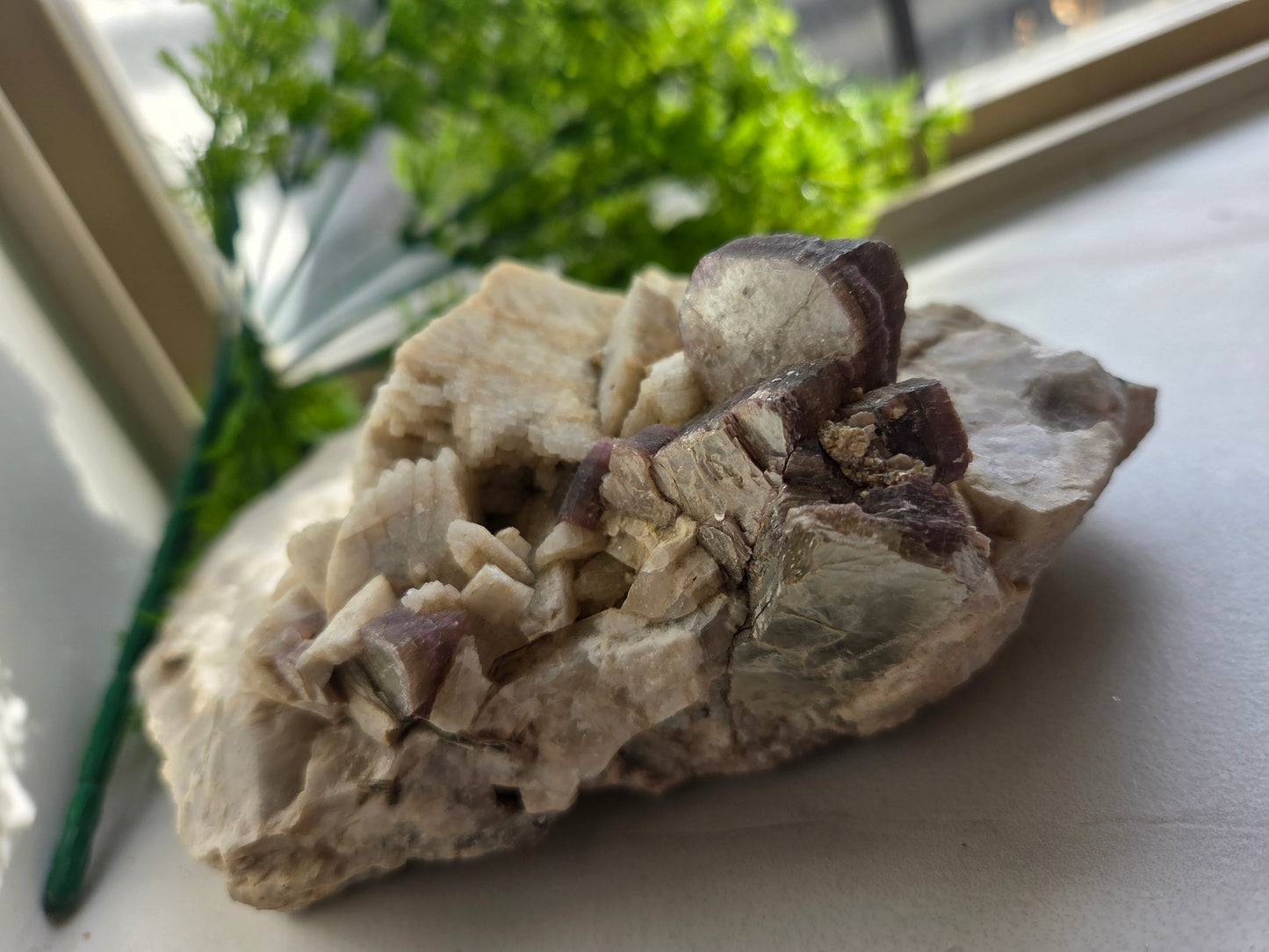 Raw Lepidolite with Clevelandite Feldspar Specimen 😍