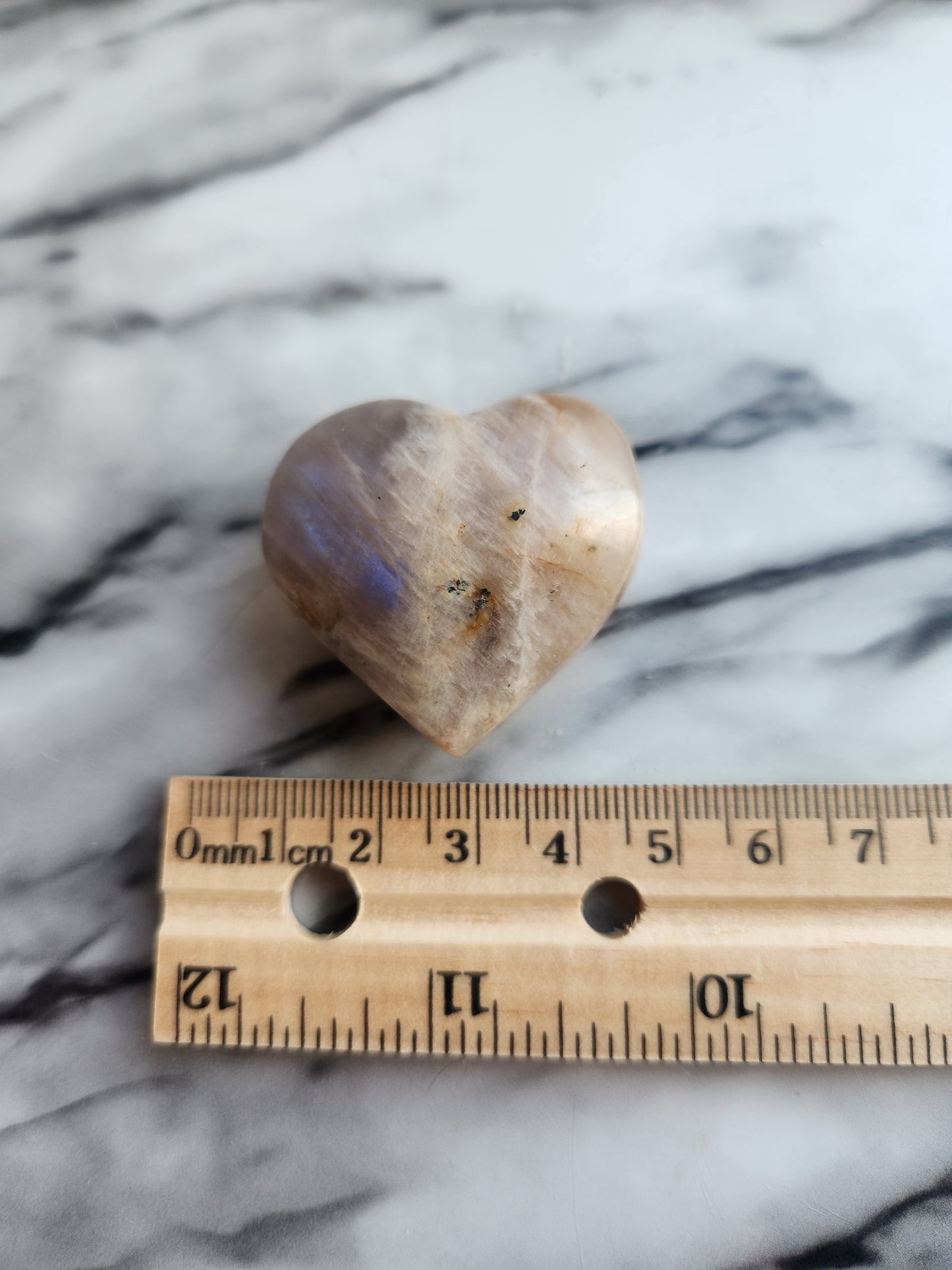 Moonstone Heart Carving