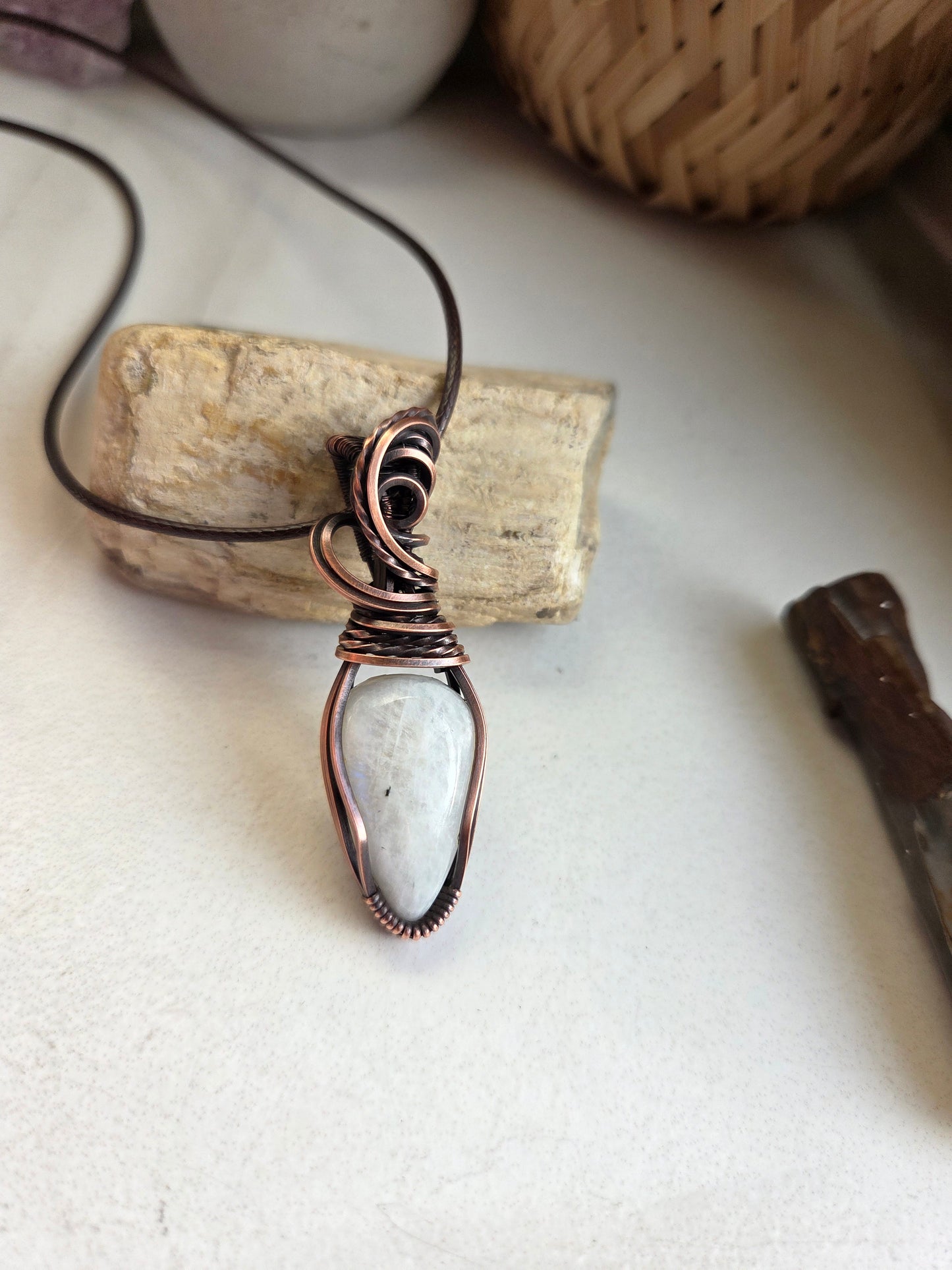 Rainbow Moonstone Necklace 🌈🌙