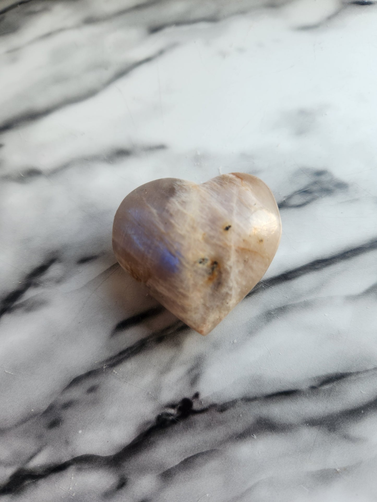 Moonstone Heart Carving