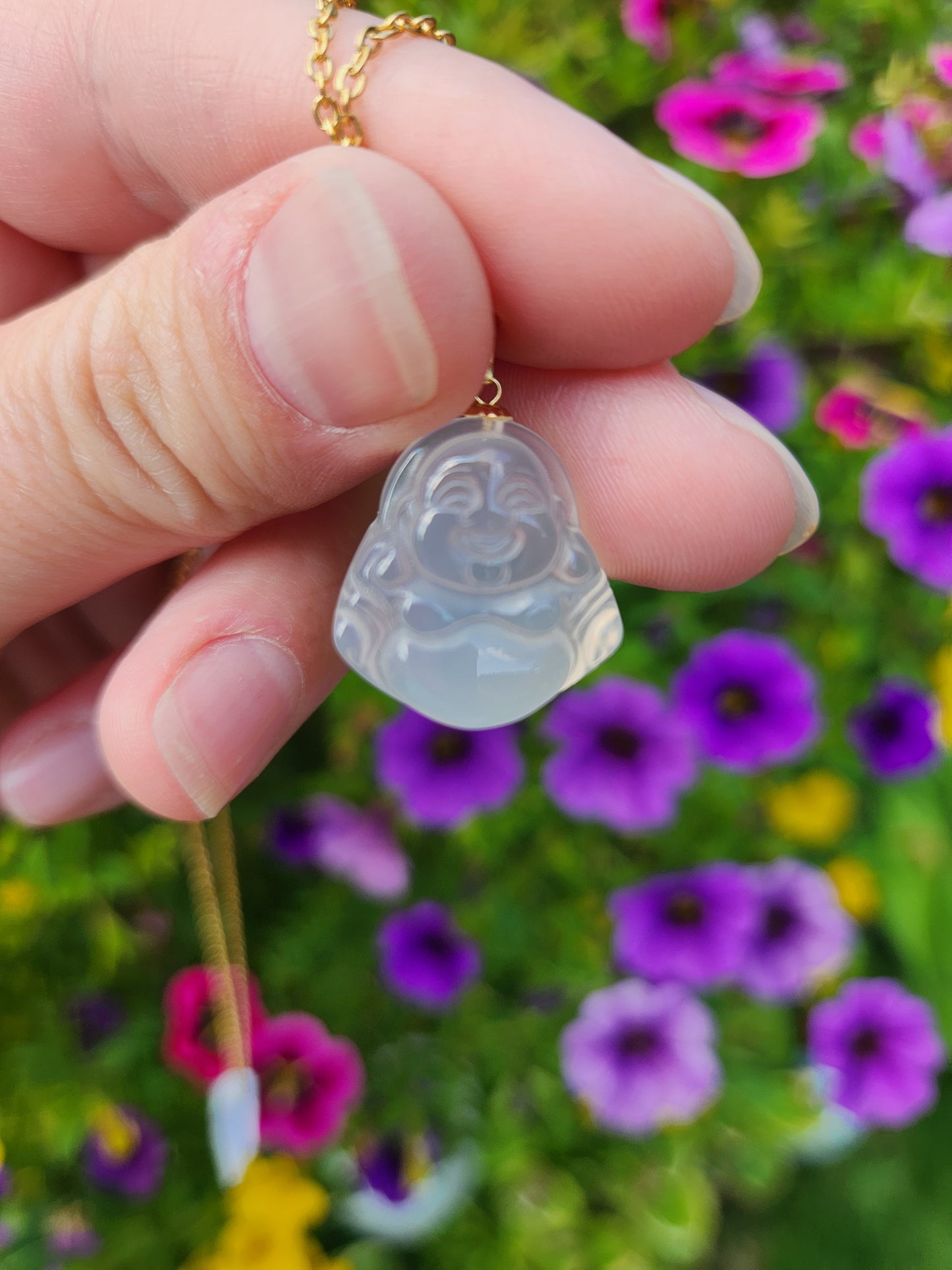 Agate Buddha Necklace