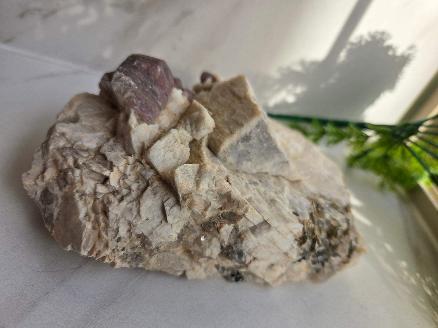 Raw Lepidolite with Clevelandite Feldspar Specimen 😍