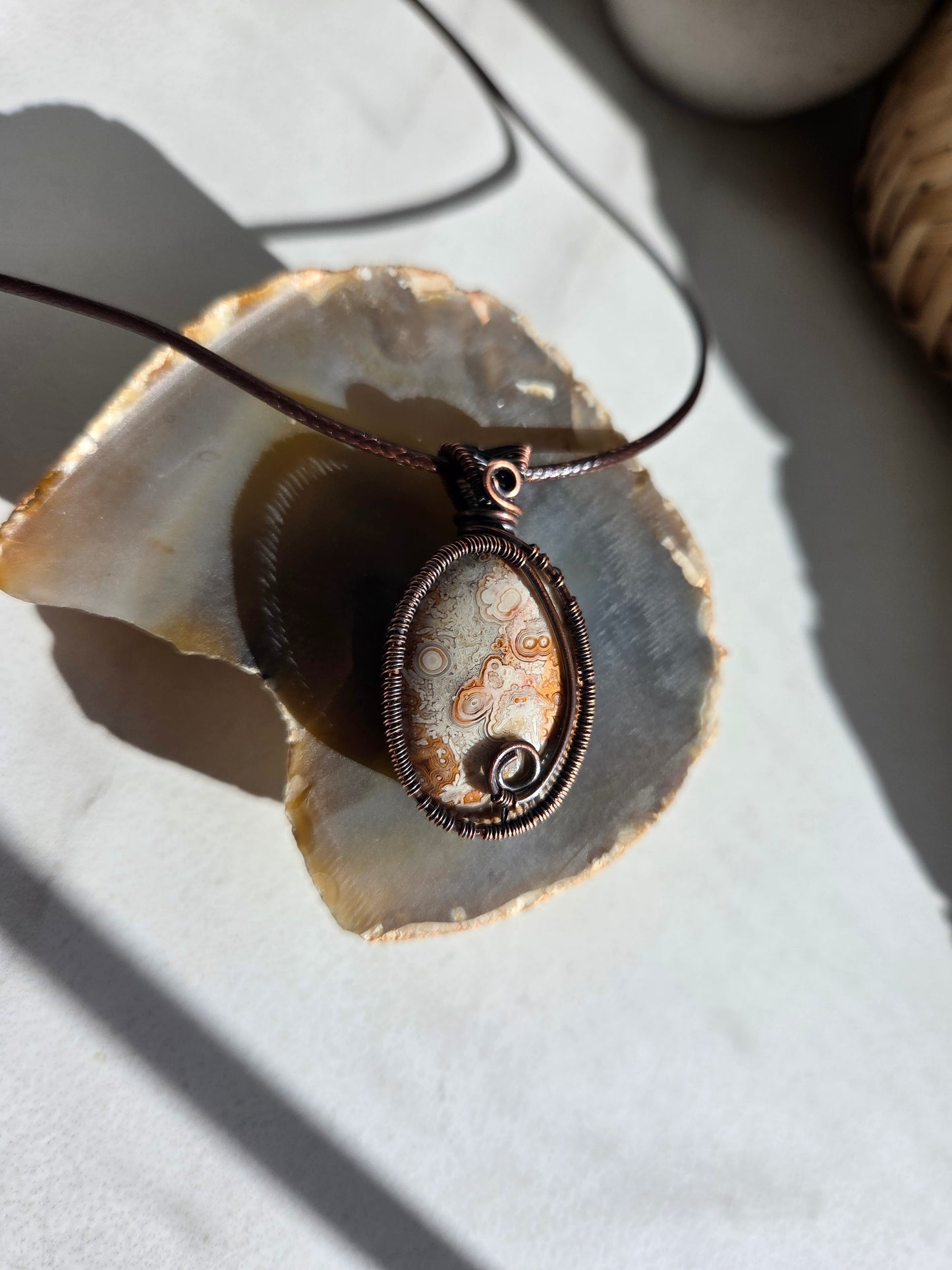Desert Joy Amulet – Crazy Lace Agate Necklace 🏜