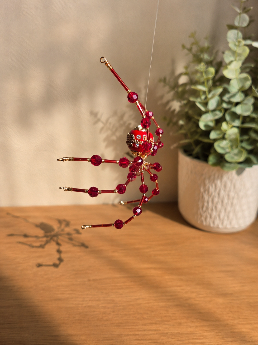 Beaded Sparkle Spider ♥️ RED