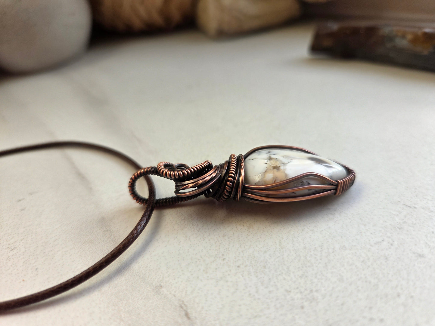 Dendritic Opal Necklace 🤍