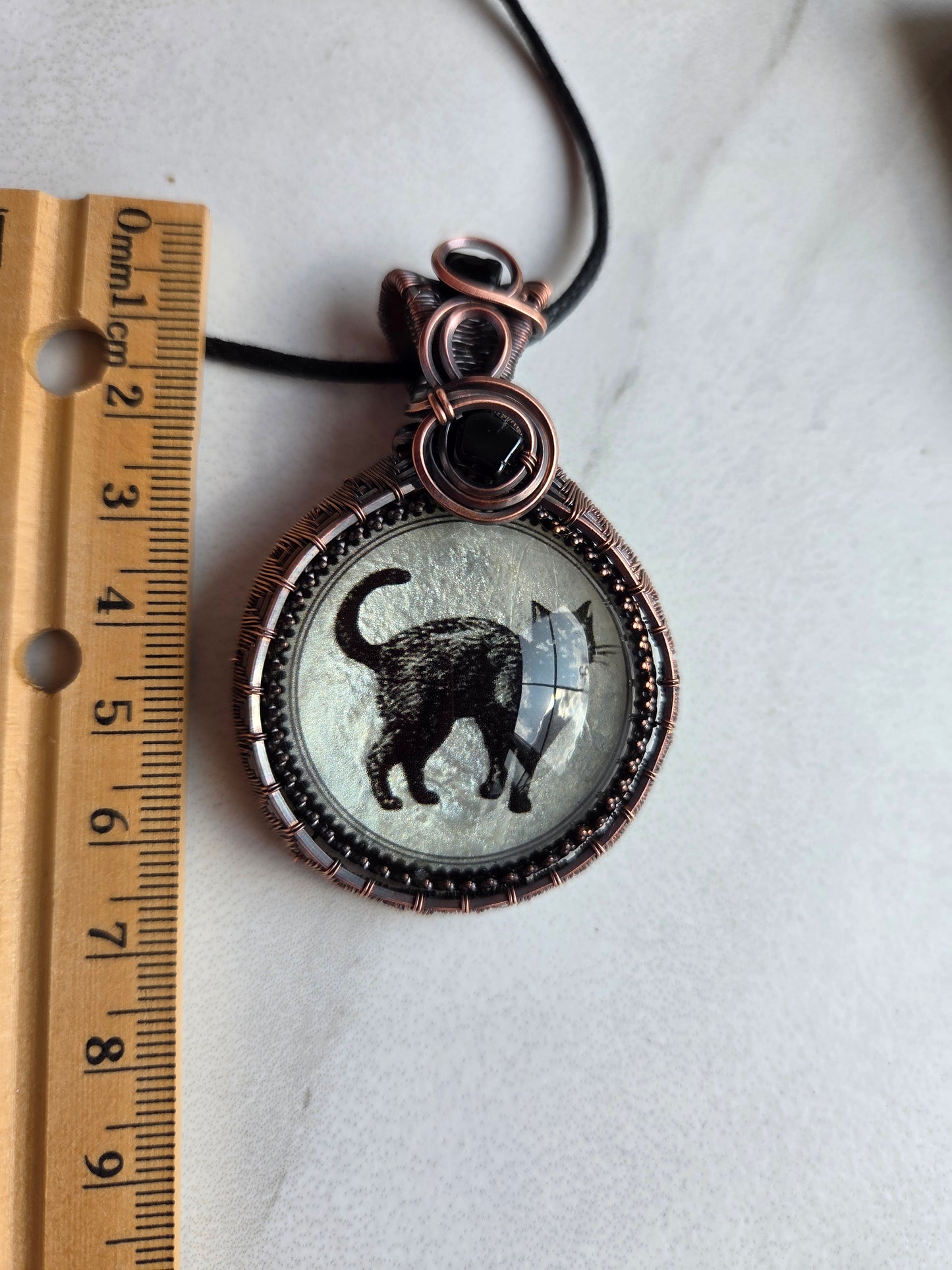 Black Tourmaline Cat Necklace 🐈‍⬛️