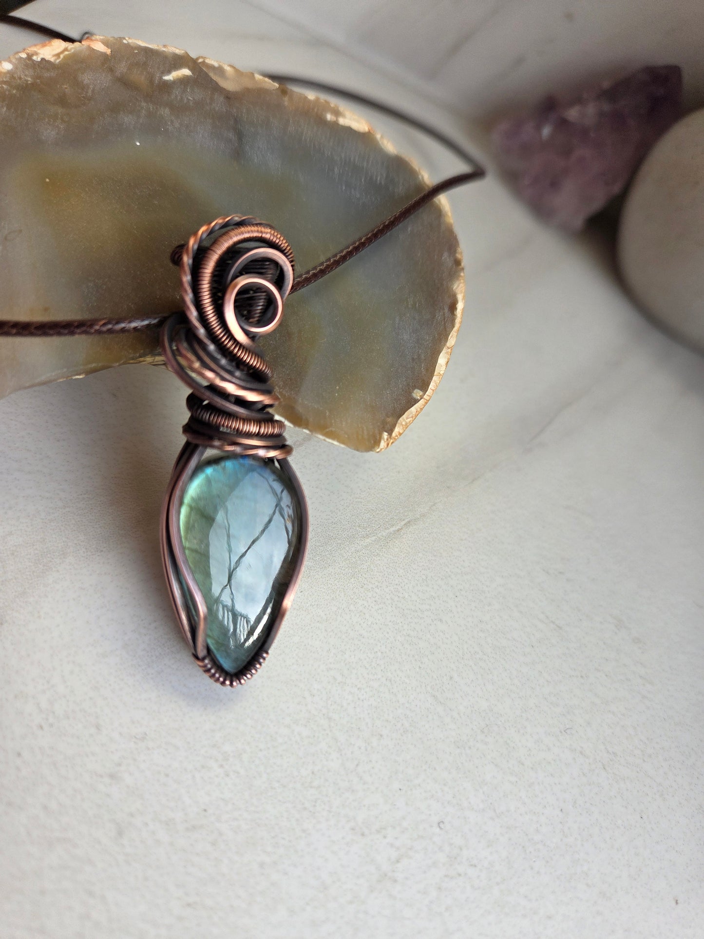 Labradorite Necklace 💙💚