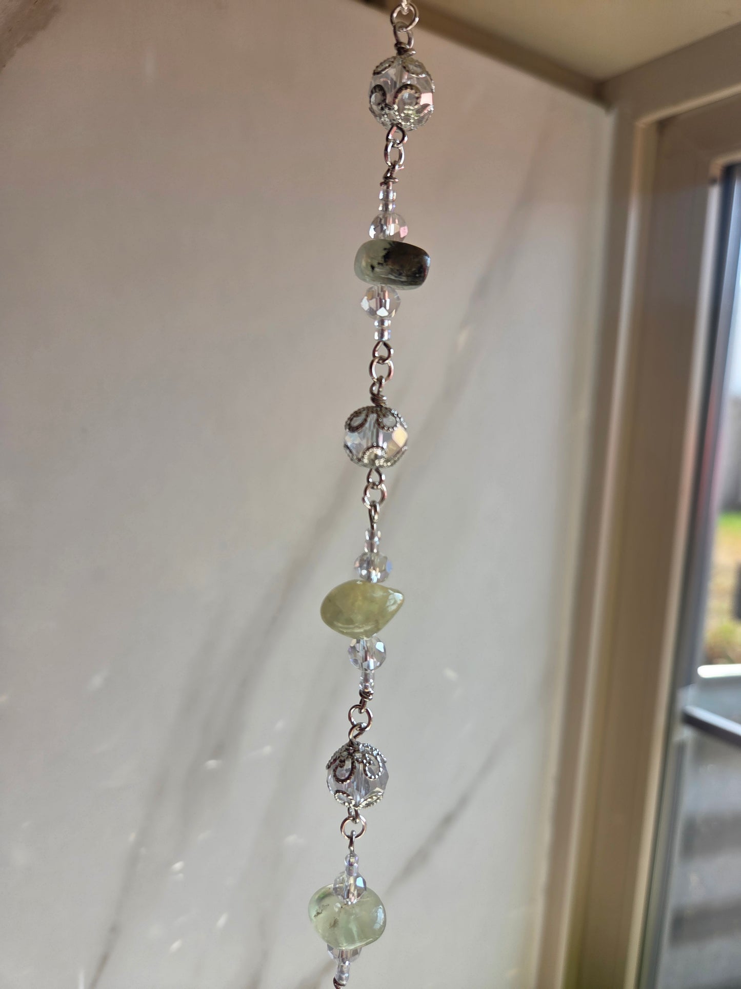Prehnite Spider Suncatcher 💚🕷