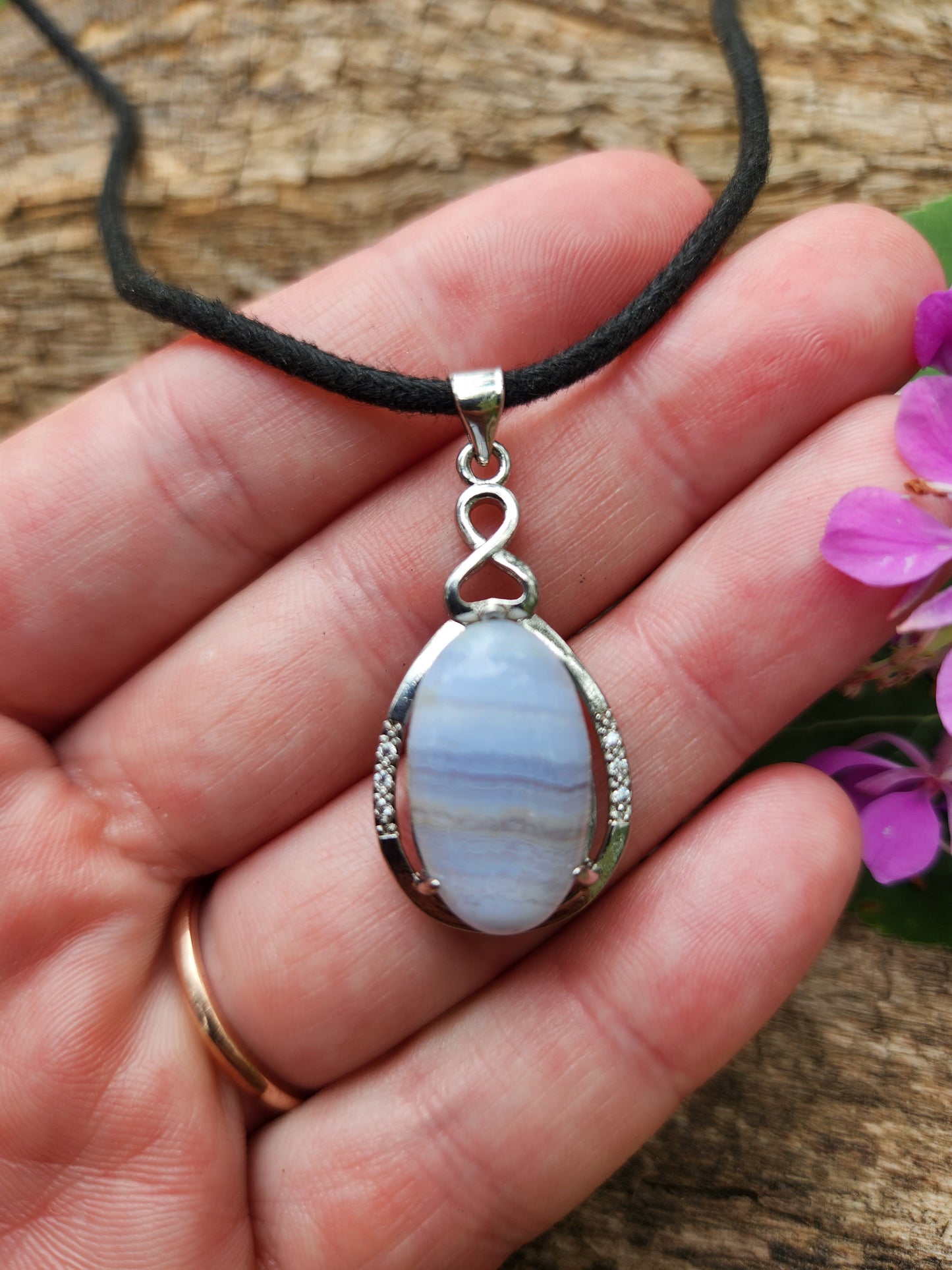 Blue Lace Agate Necklace