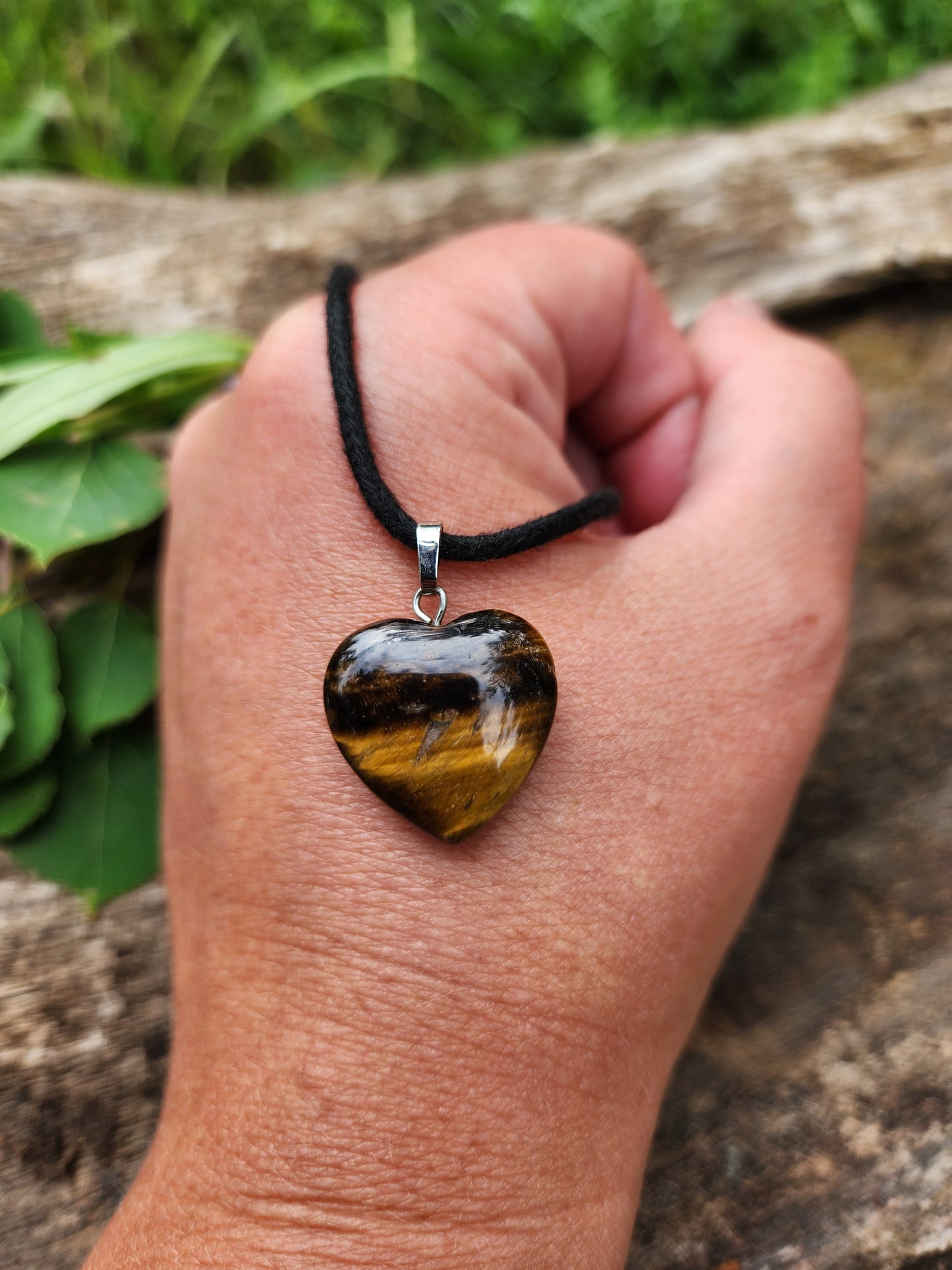 Tigers Eye Heart Necklace