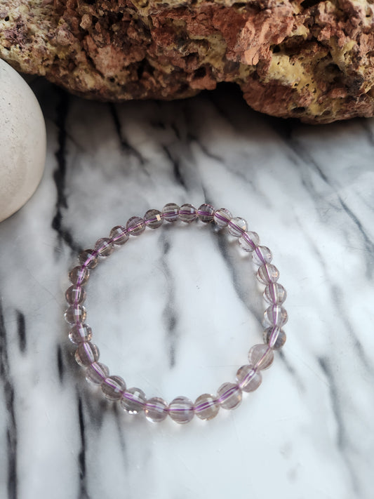 Faceted Amethyst Bracelet 6mm