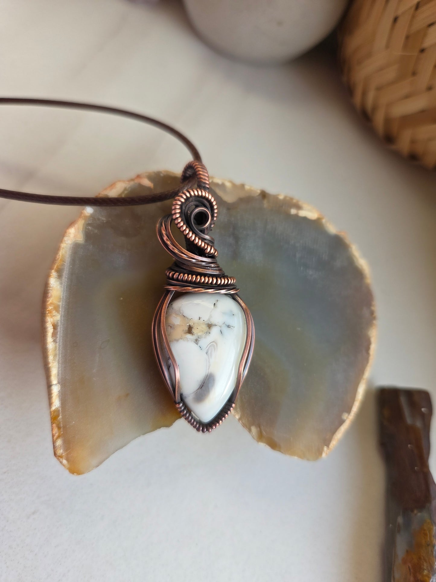 Dendritic Opal Necklace 🤍