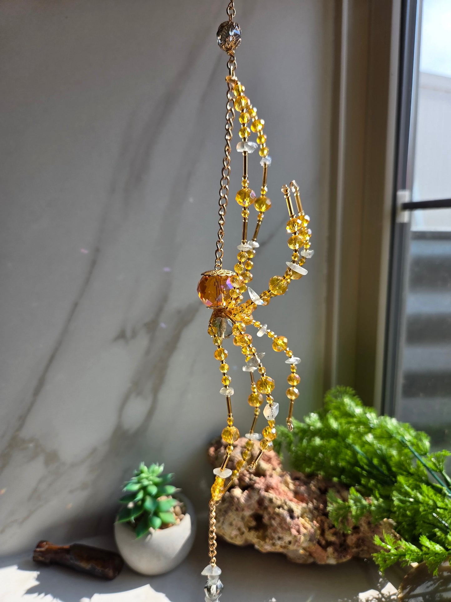 Labradorite Spider Suncatcher 🕷 🌌