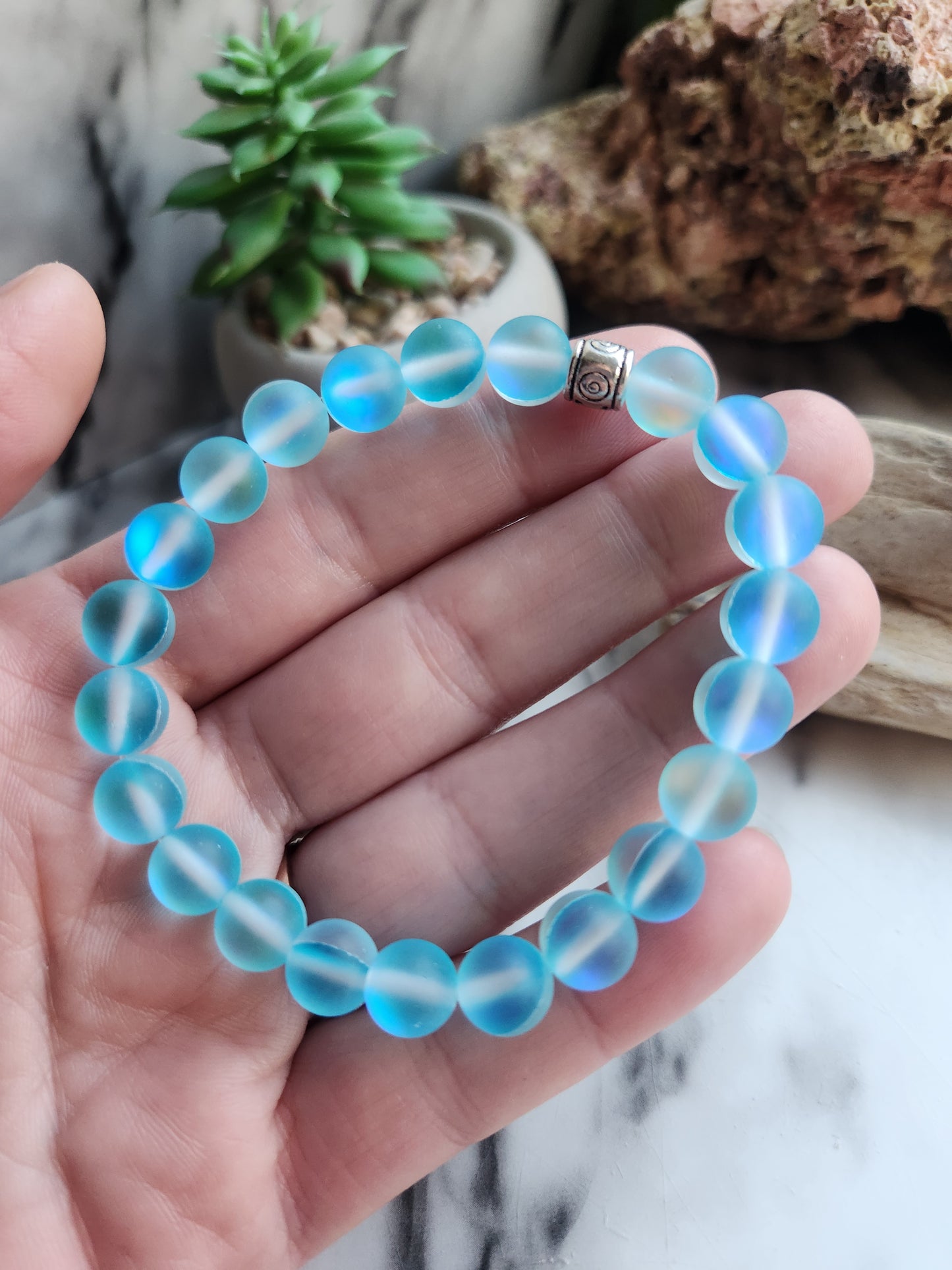 Blue Mermaid Glass Bracelet