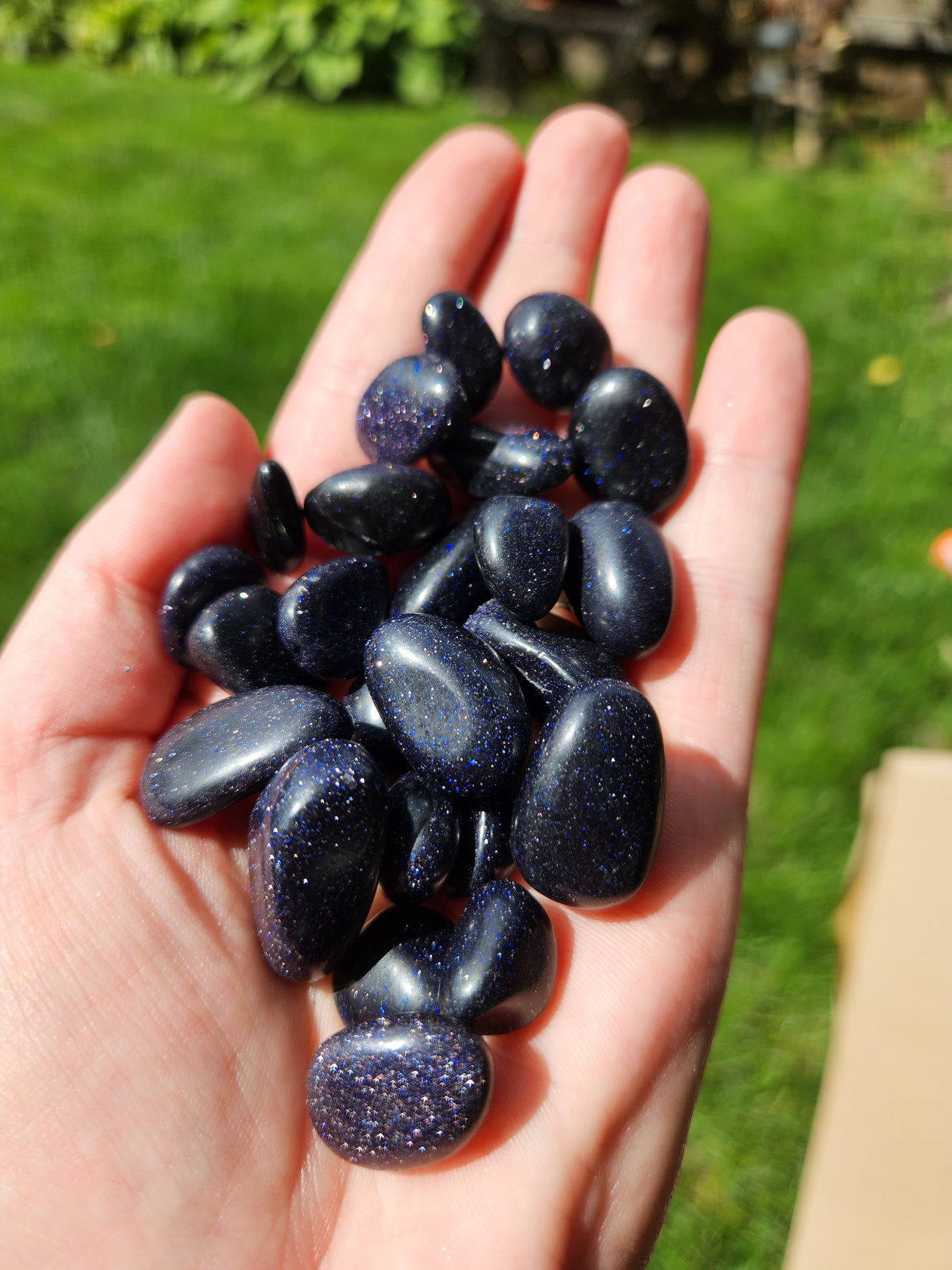 Blue Goldstone Tumbles