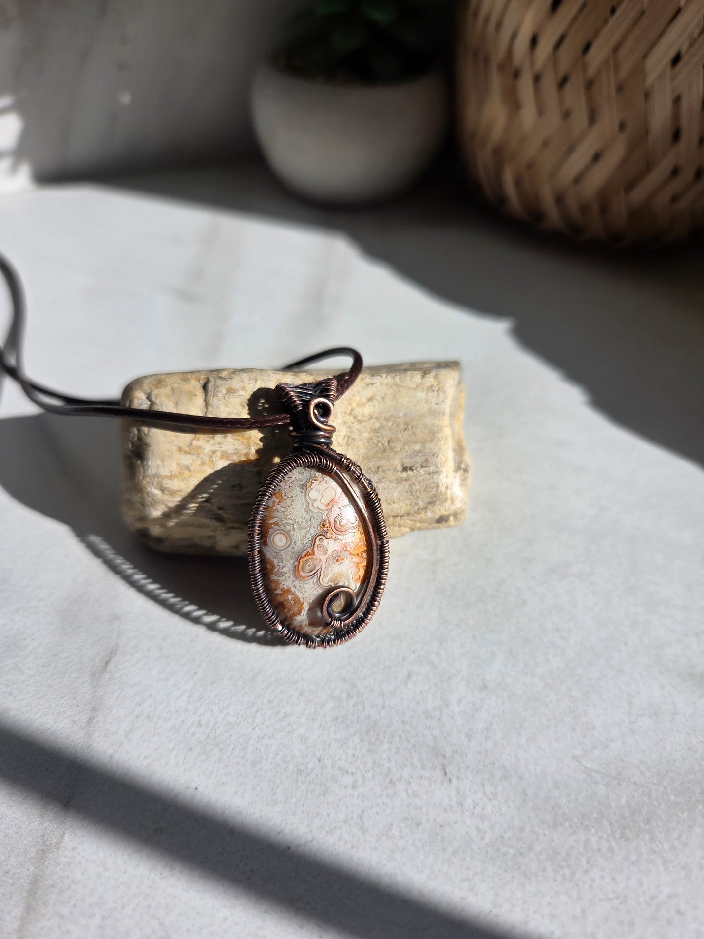 Desert Joy Amulet – Crazy Lace Agate Necklace 🏜
